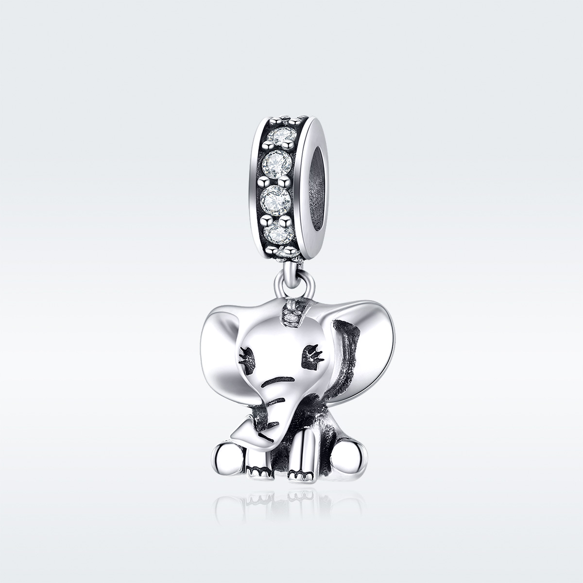 Pandora Style Kleine Olifant Hangende Bedel - SCC1338