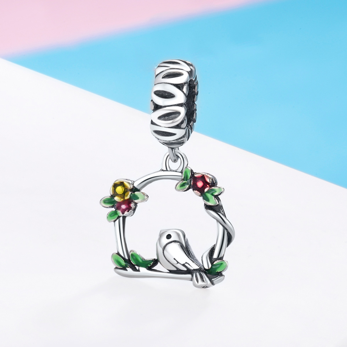 Pandora Style Lente Vogel Hangende Bedel - SCC645