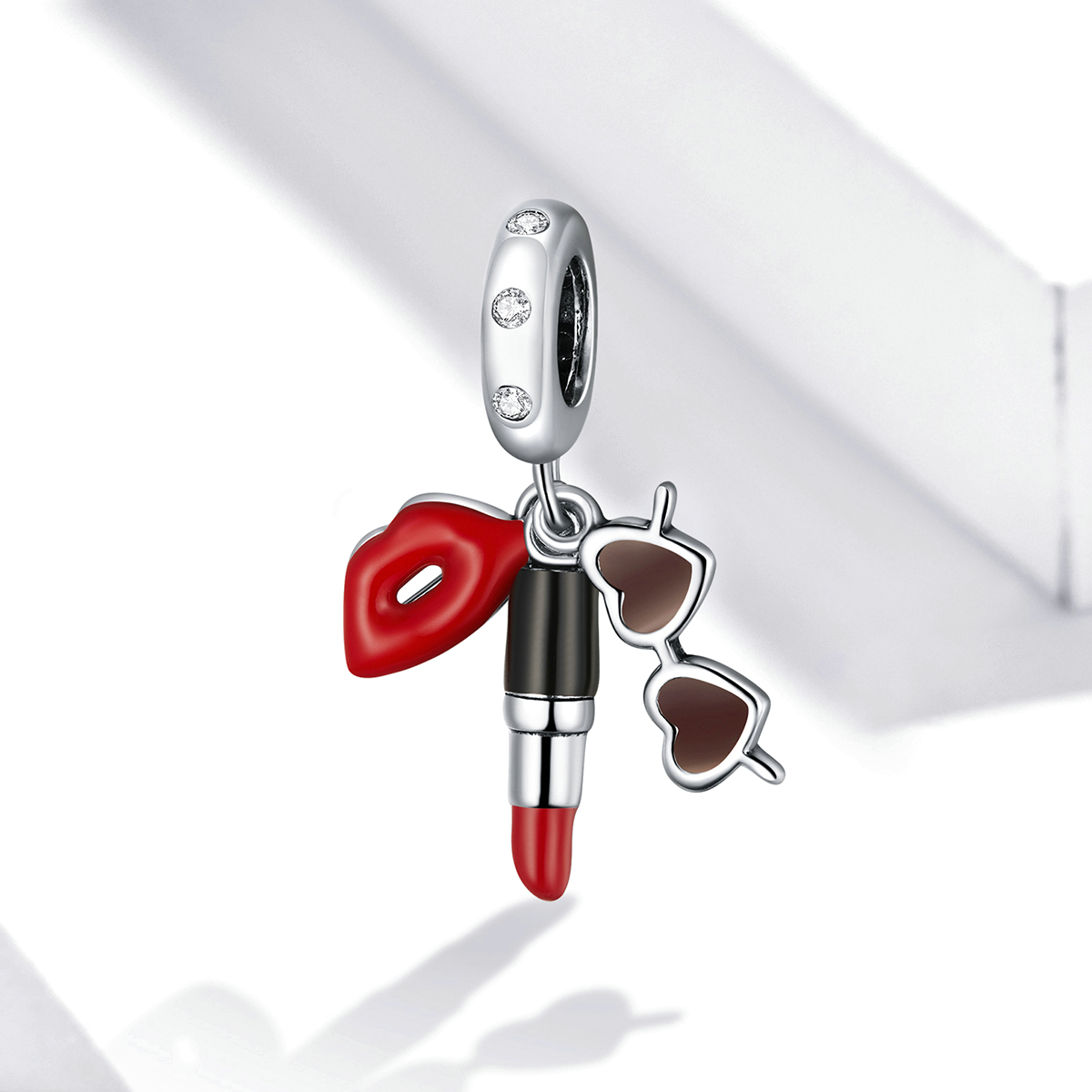 Pandora Style Lippenstift en zonnebril Hangende Bedel - BSC346