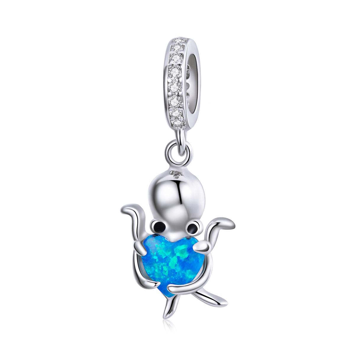 Pandora Style Mooie Octopus Hangende Bedel - SCC1831