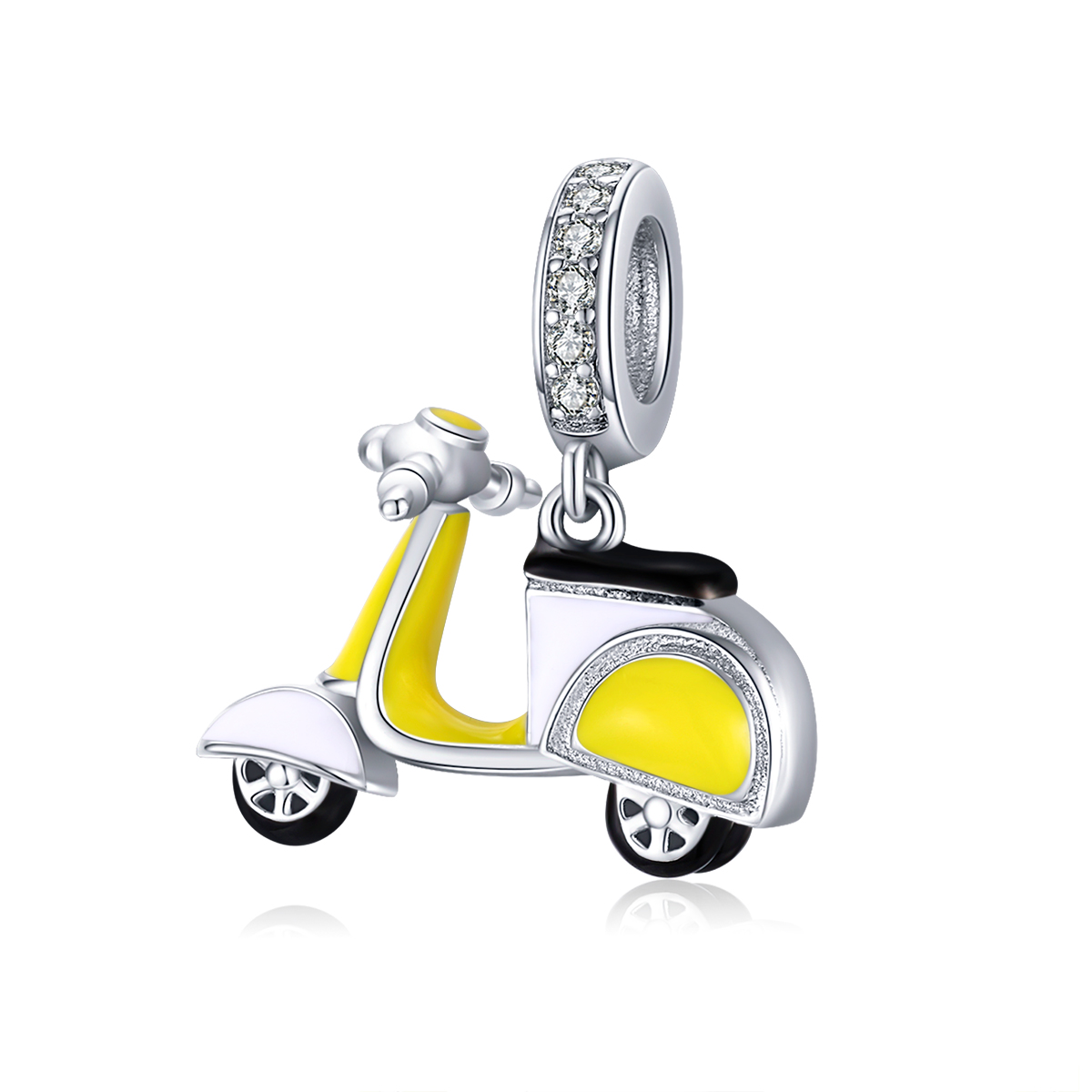 Pandora Style Motorfiets Hangende Bedel - BSC136