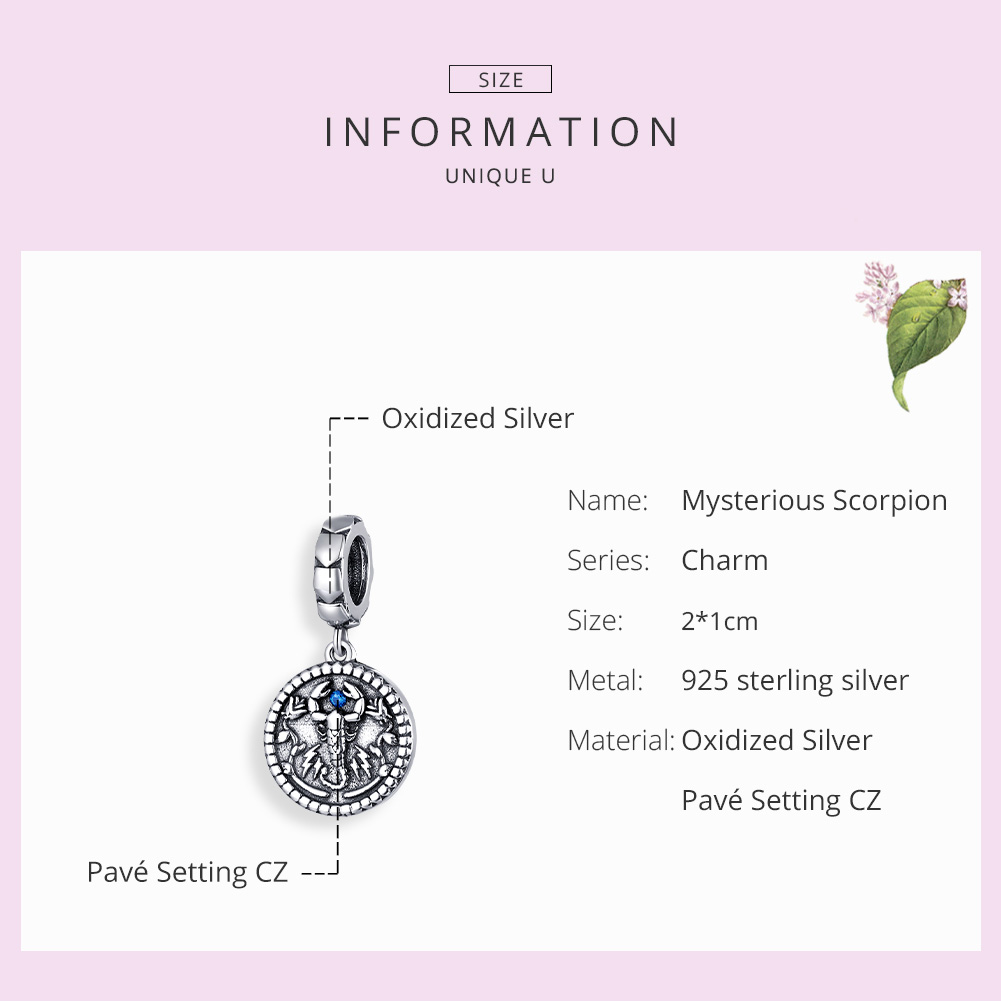 Pandora Style Mysterieuze Schorpioen Hangende Bedel - SCC1503