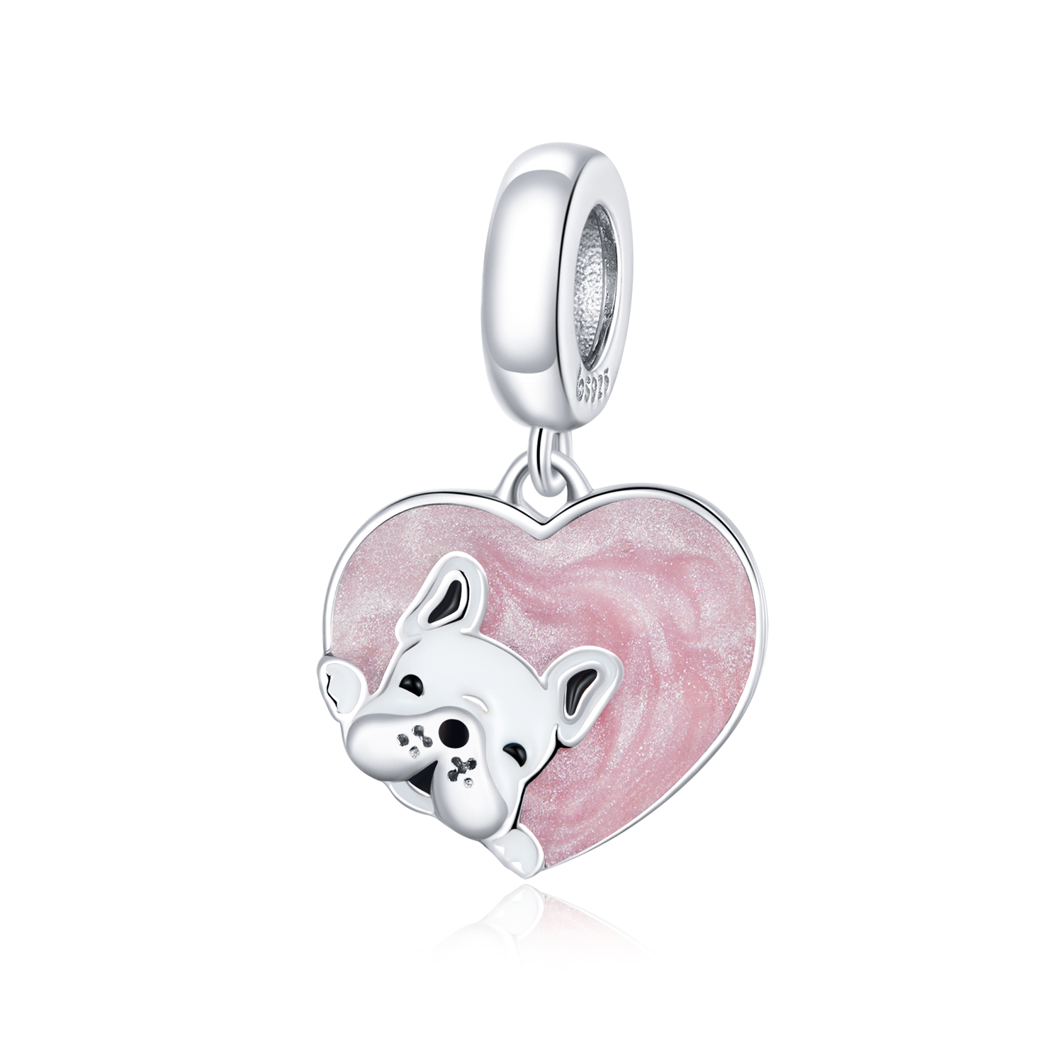 Pandora Style Puppy met liefde Hangende Bedel - BSC360