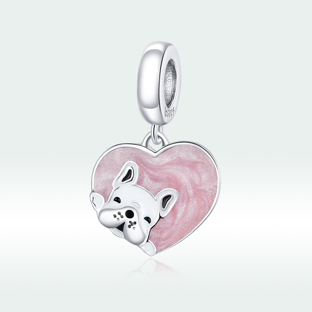 Pandora Style Puppy met liefde Hangende Bedel - BSC360