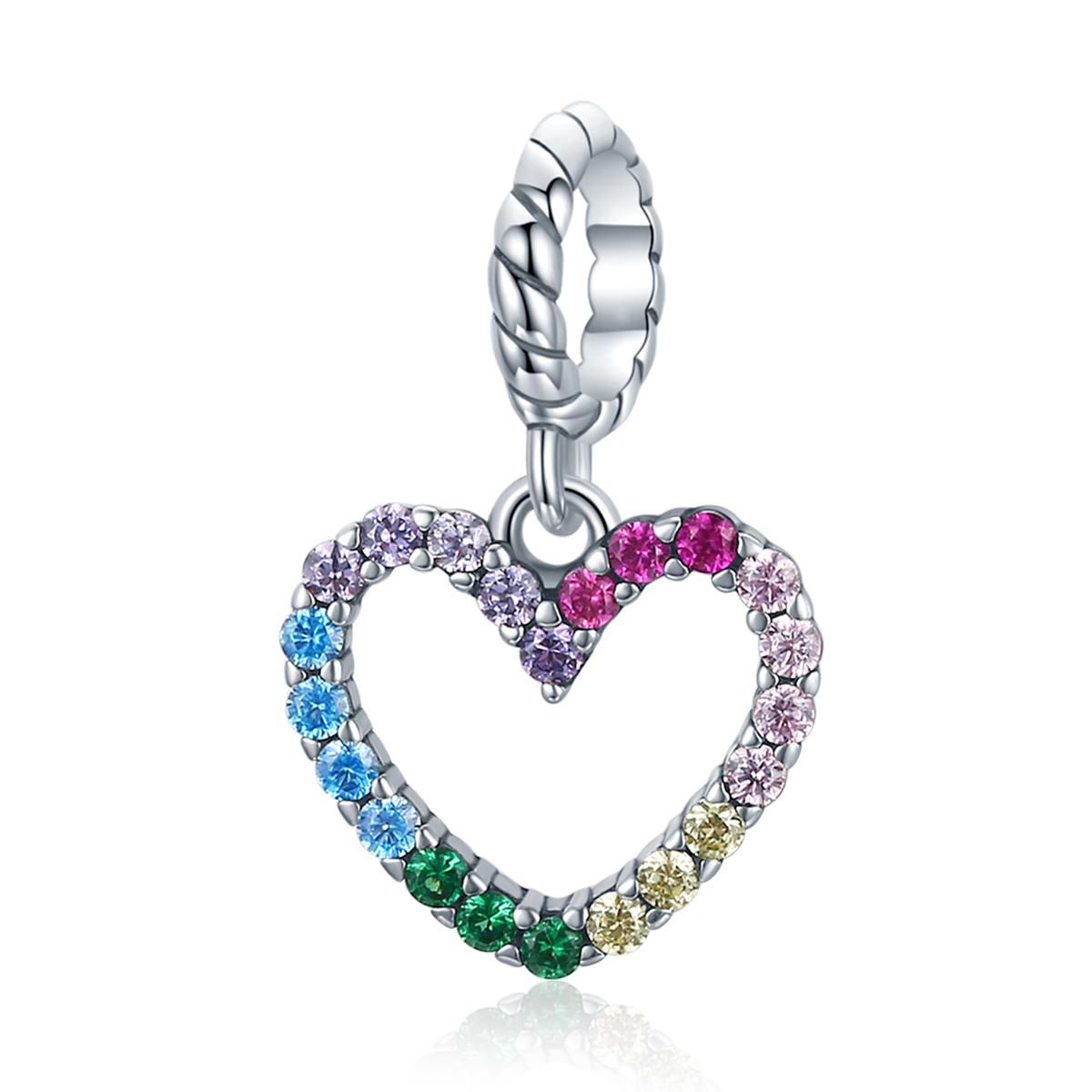 Pandora Style regenboog liefde Hangende Bedel - SCC1851