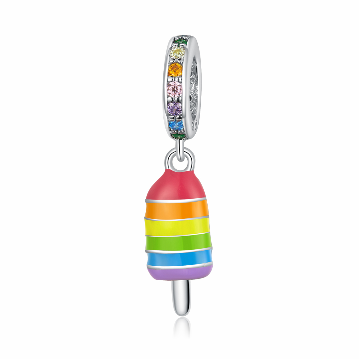 Pandora Style Regenboogijs Hangende Bedel - BSC351