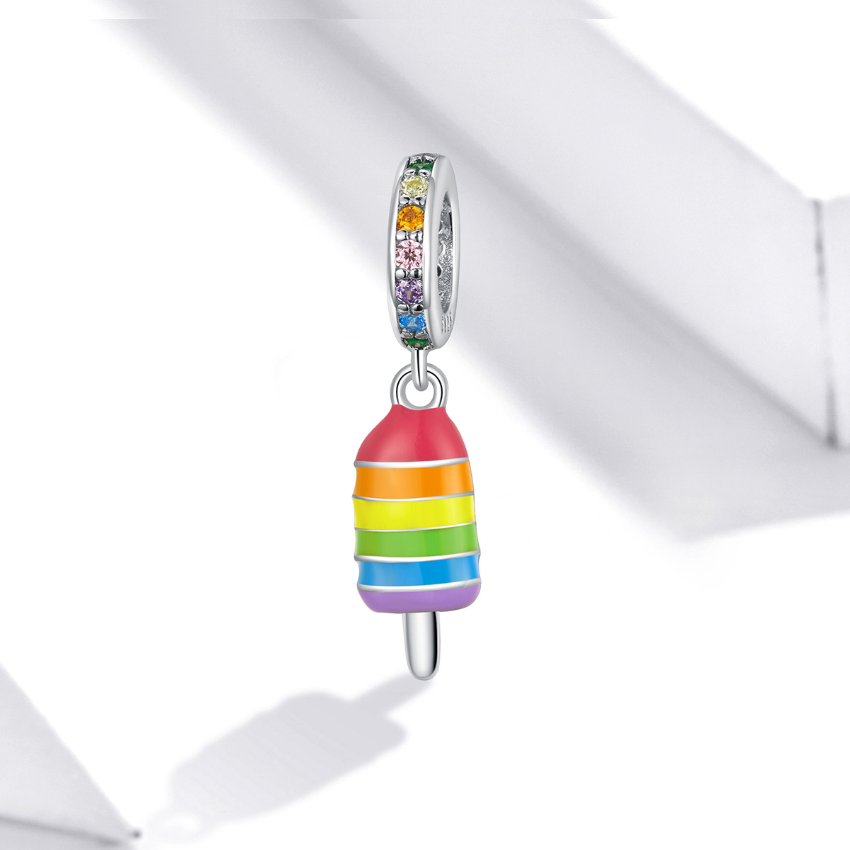 Pandora Style Regenboogijs Hangende Bedel - BSC351