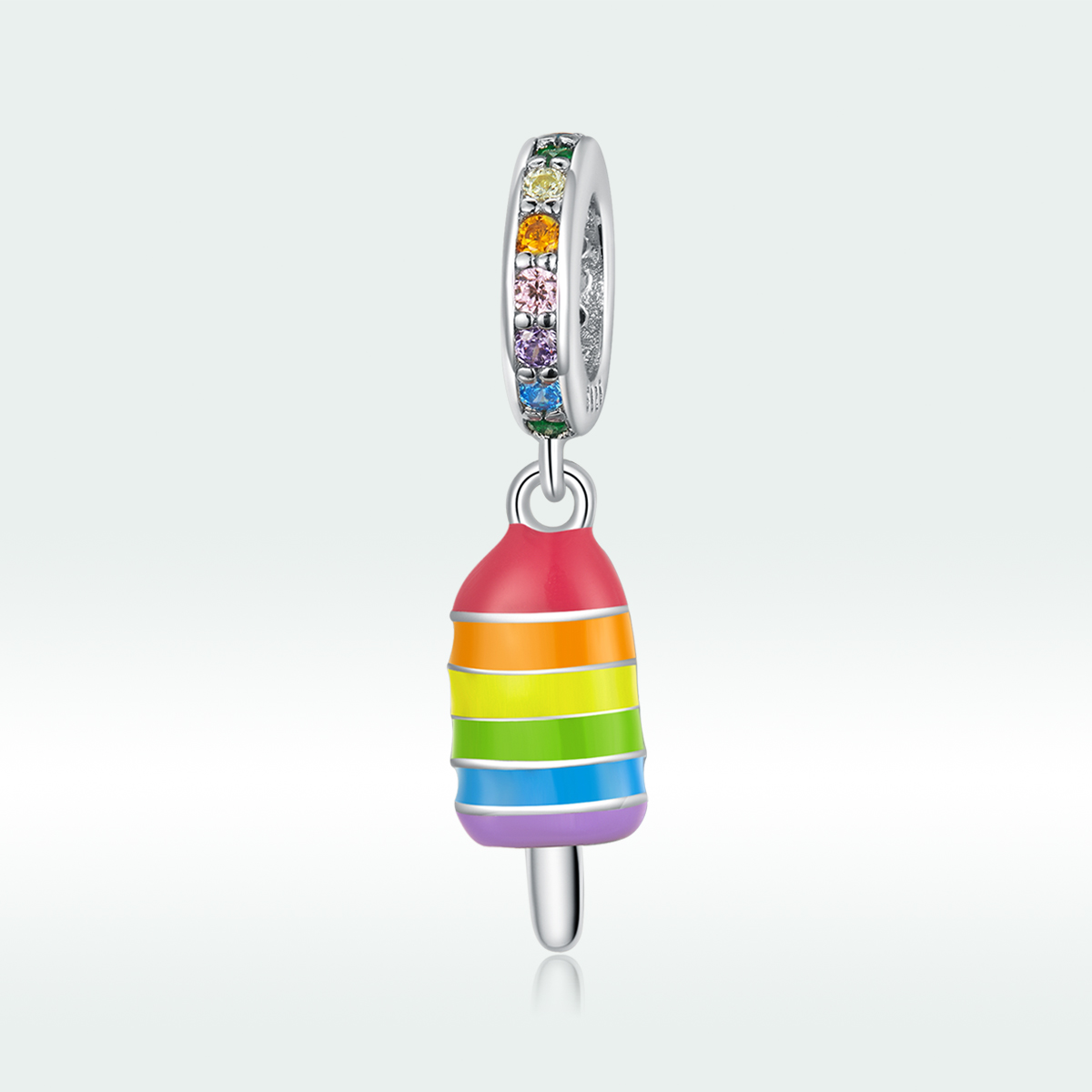 Pandora Style Regenboogijs Hangende Bedel - BSC351