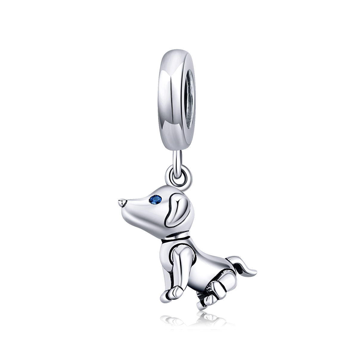 Pandora Style Robothond Hangende Bedel - SCC1468