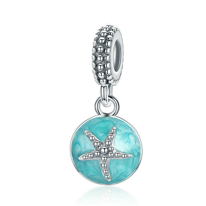 Pandora Style Zomerstijl Blauwe Zee Hangende Bedel - SCC136