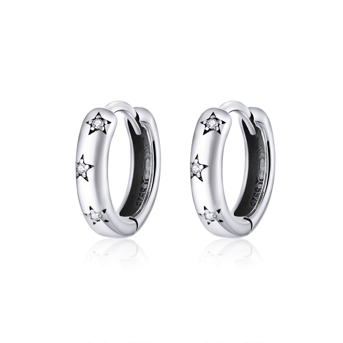 Pandora Style Anti-allergie sterren Oorringen - SCE873