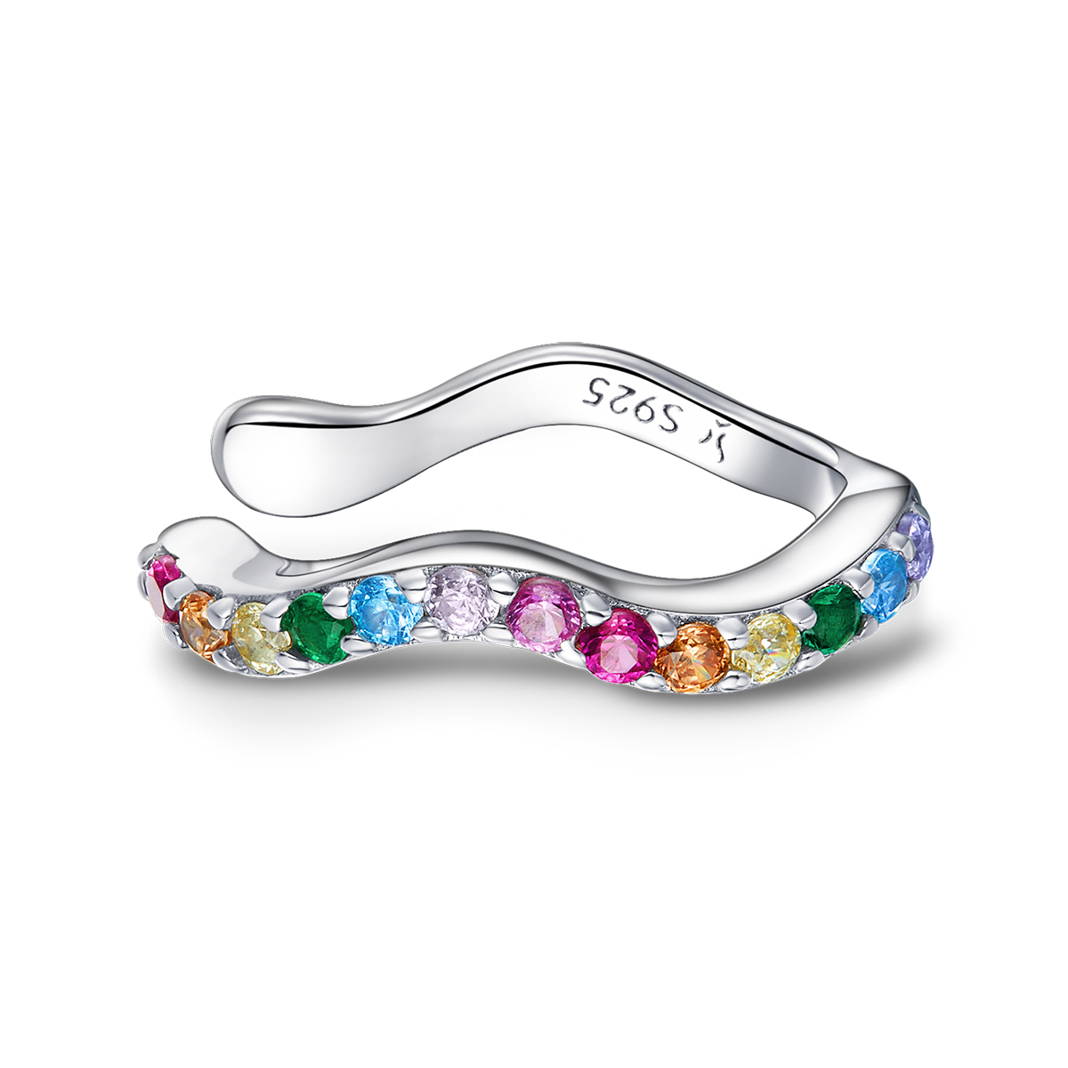 Pandora Style Regenboog Oorclip - SCE894