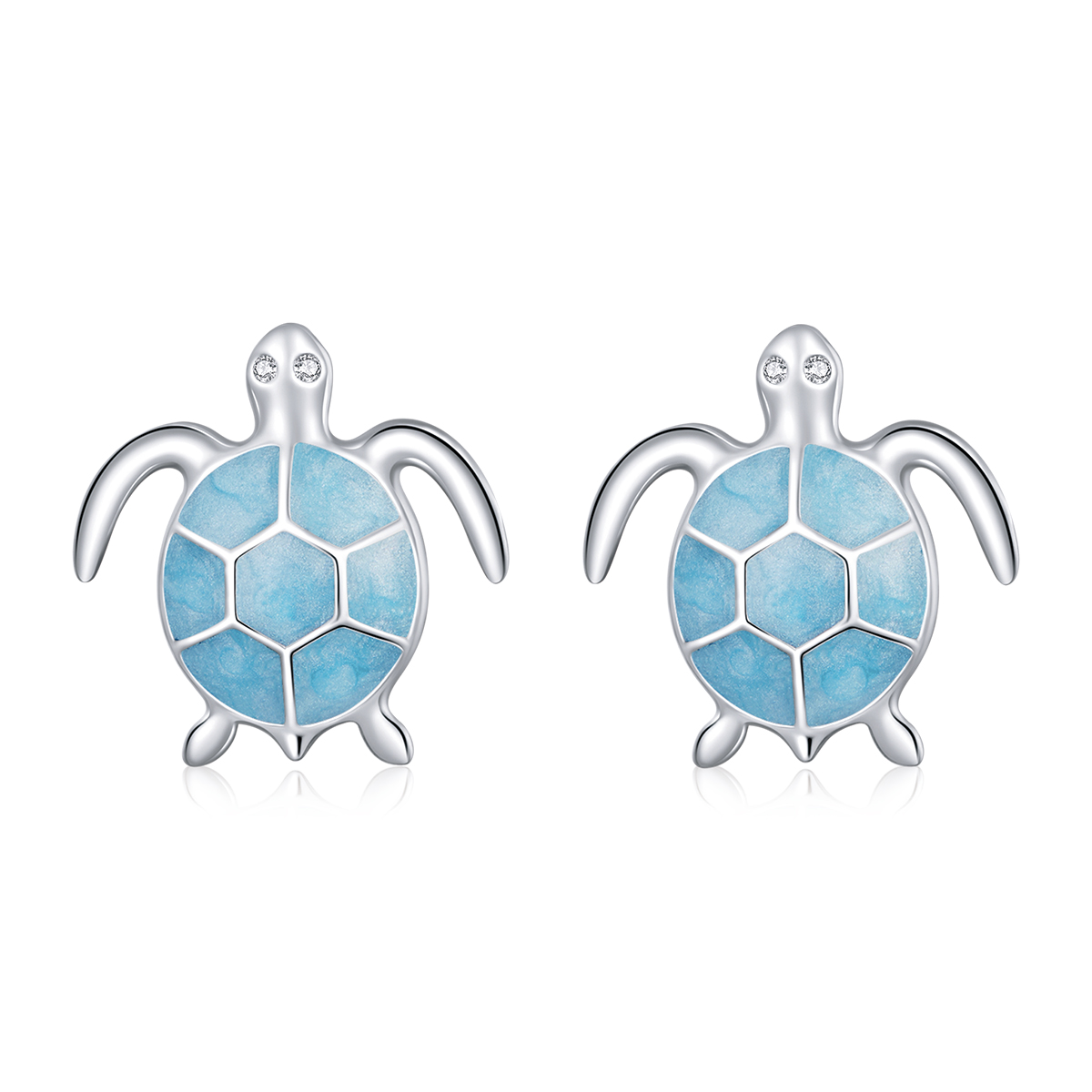 Pandora Style Zeeschildpad Oorknopjes - SCE1035