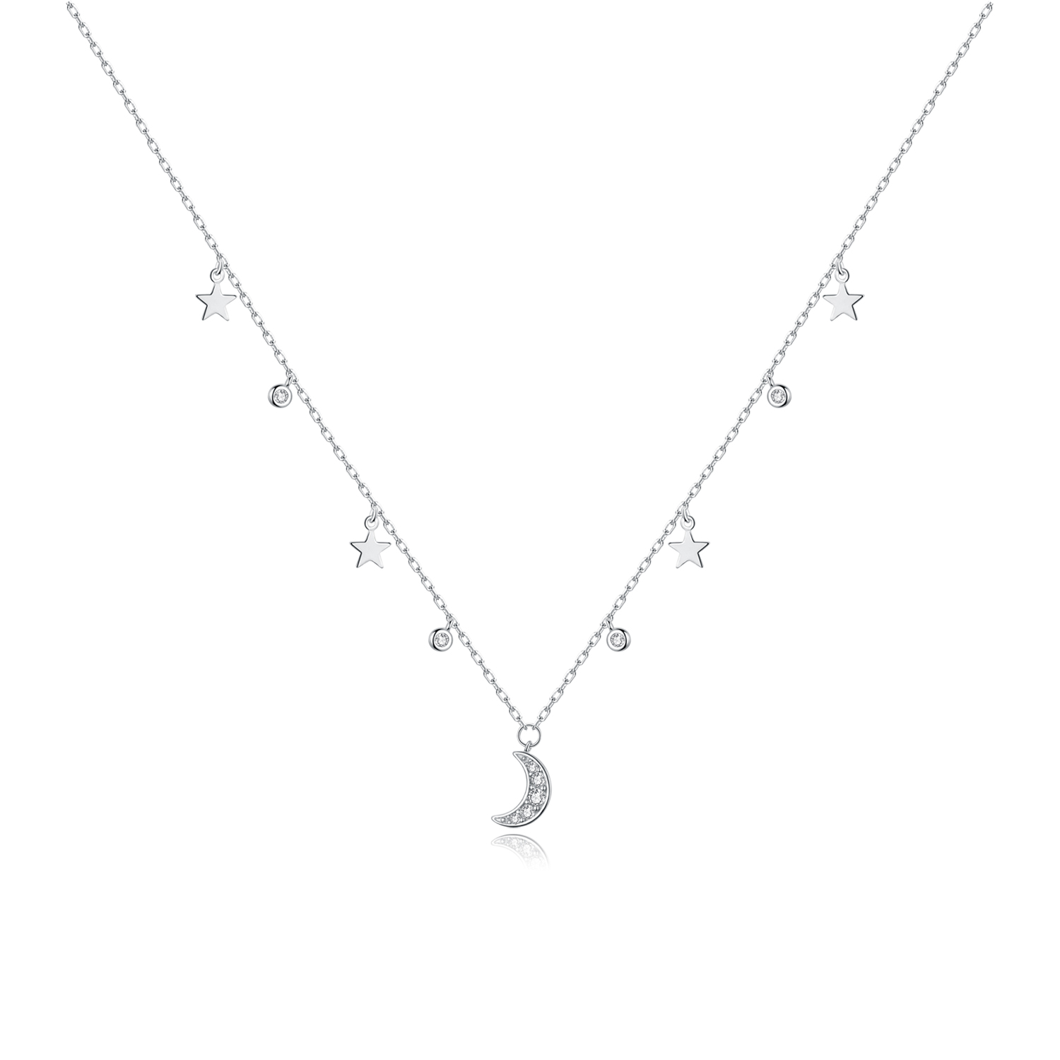 Pandora Style Droom Ster Maan Chain Ketting - SCN420