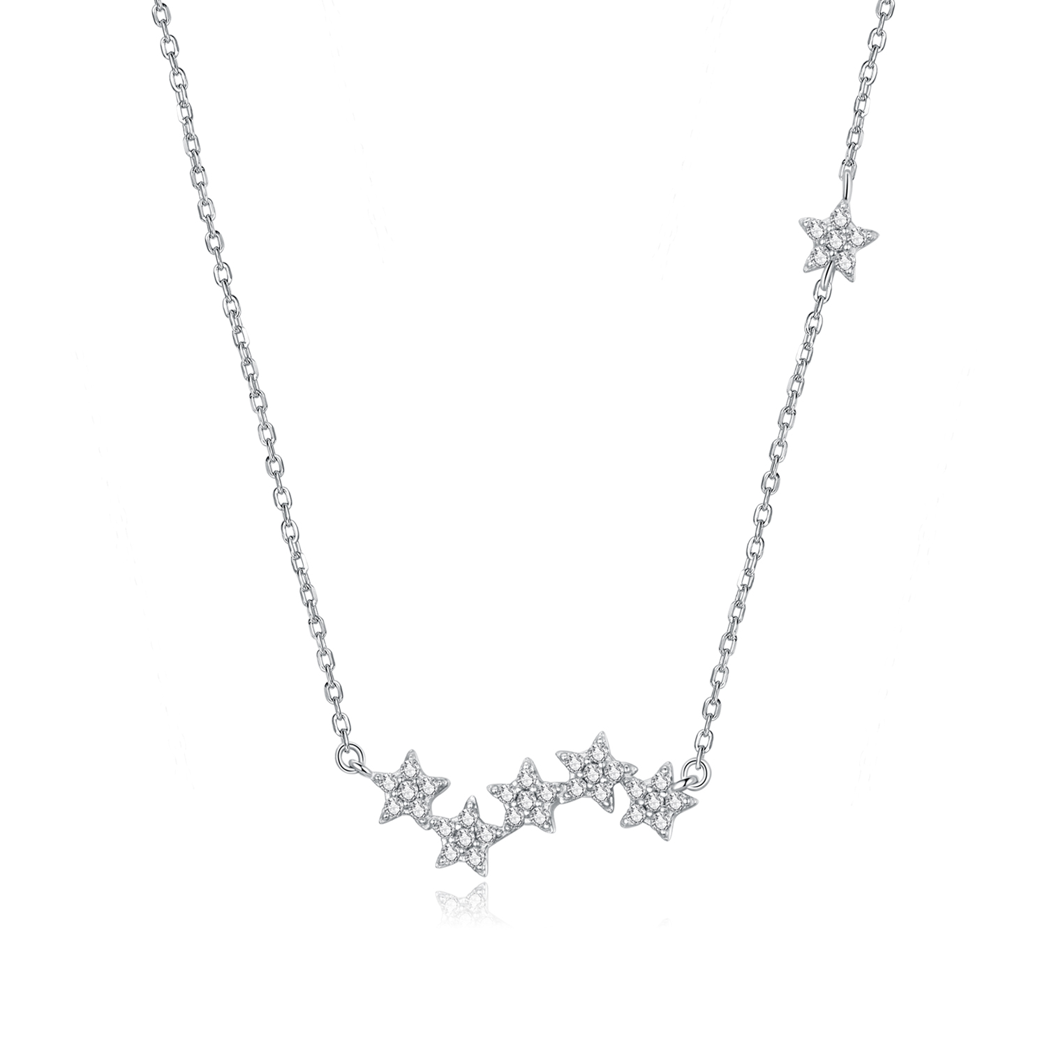 Pandora Style Fonkelende sterren Chain Ketting - SCN419