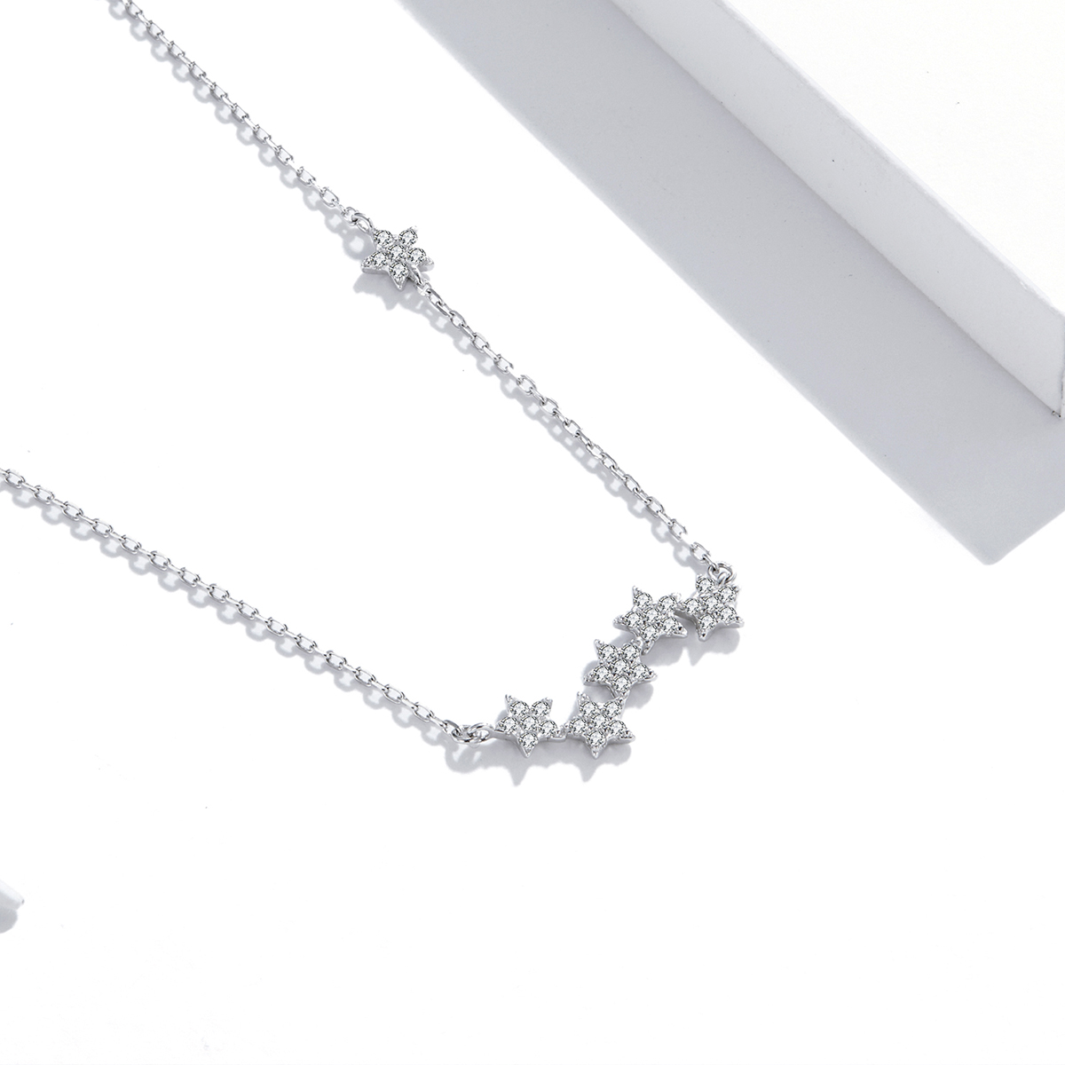 Pandora Style Fonkelende sterren Chain Ketting - SCN419