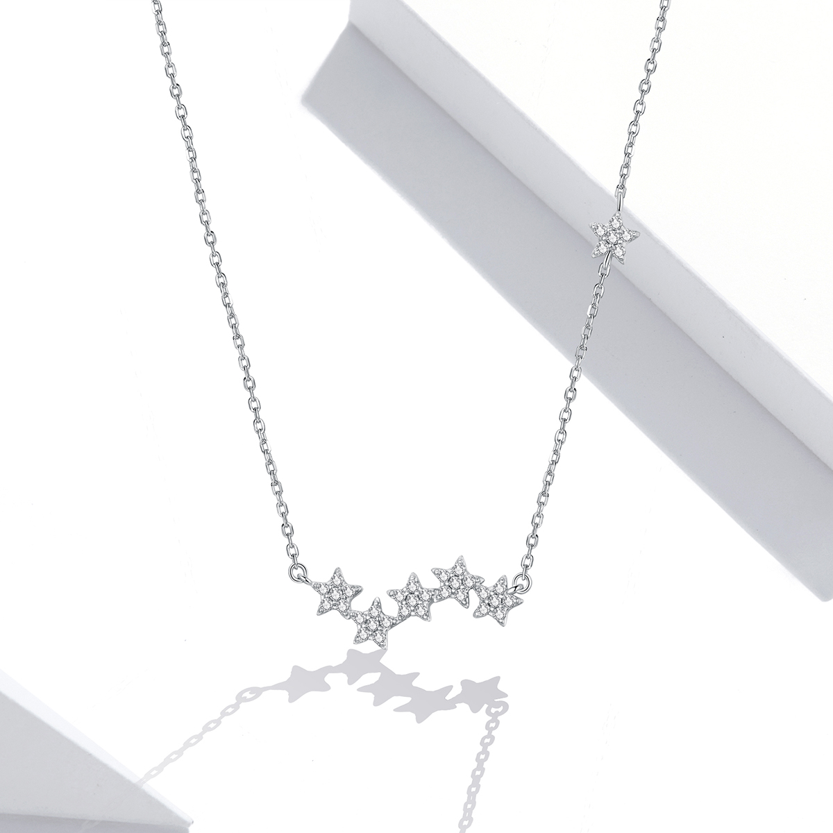 Pandora Style Fonkelende sterren Chain Ketting - SCN419