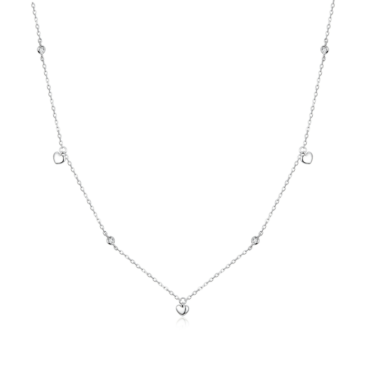 Pandora Style Hart vorm Chain Ketting - SCN417