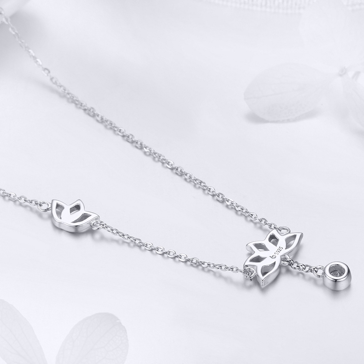 Pandora Style Verse Lotus Chain Ketting - BSN012