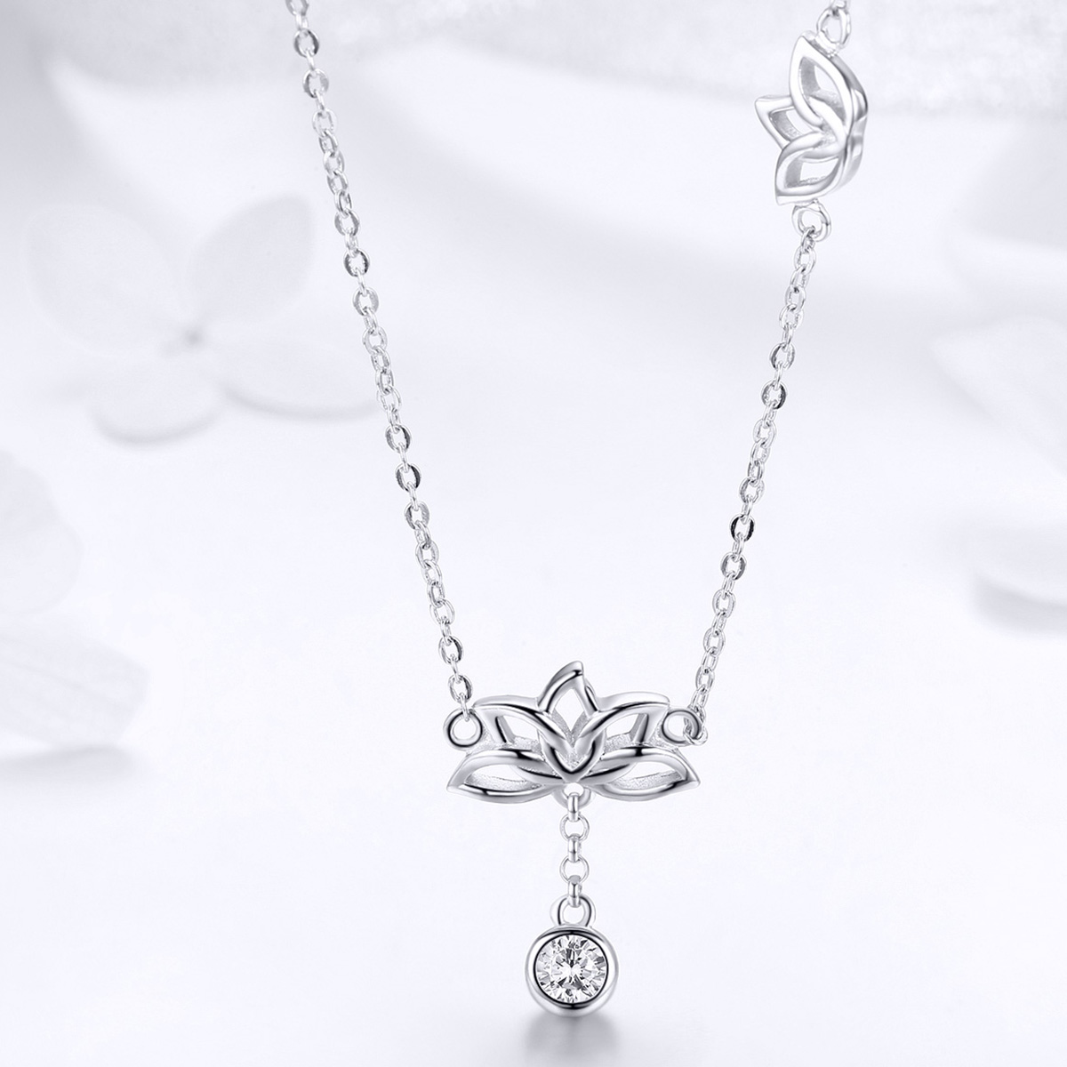 Pandora Style Verse Lotus Chain Ketting - BSN012