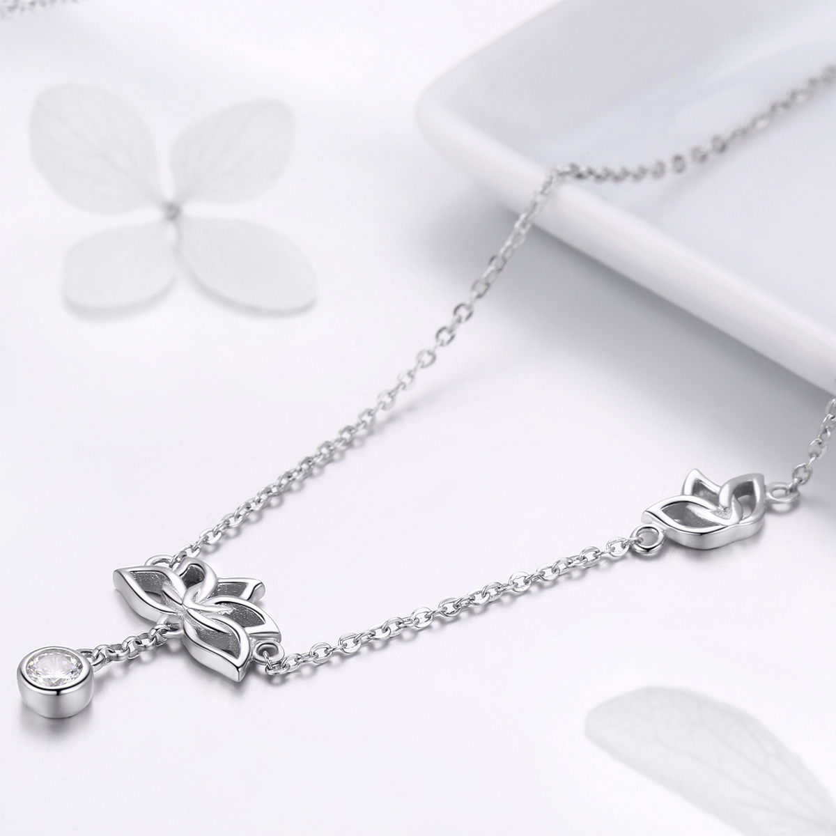 Pandora Style Verse Lotus Chain Ketting - BSN012