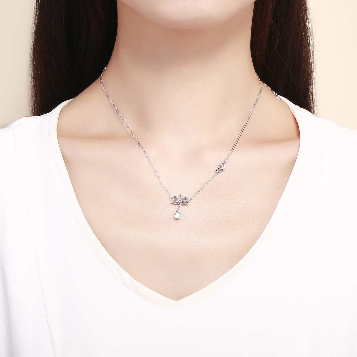 Pandora Style Verse Lotus Chain Ketting - BSN012