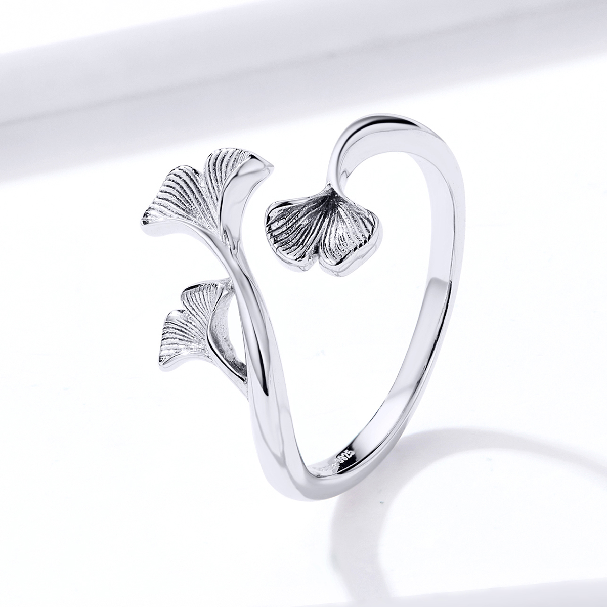 Pandora Style Ginkgo blad Open Ring - BSR097