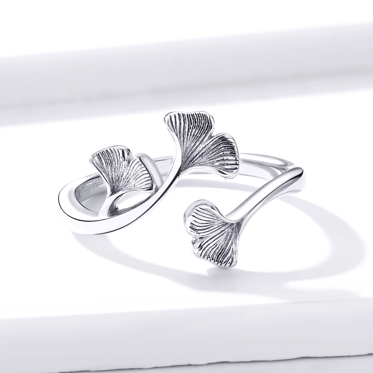 Pandora Style Ginkgo blad Open Ring - BSR097