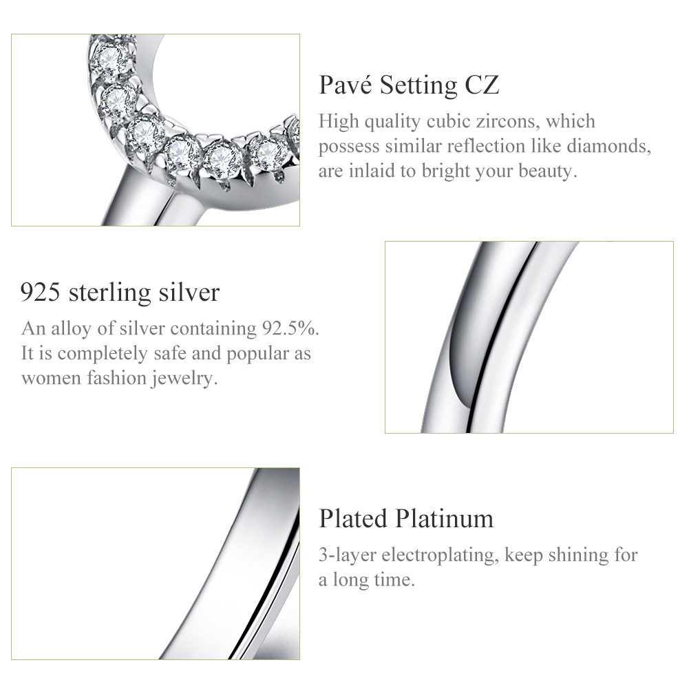 Pandora Style Halo Open Ring - SCR545