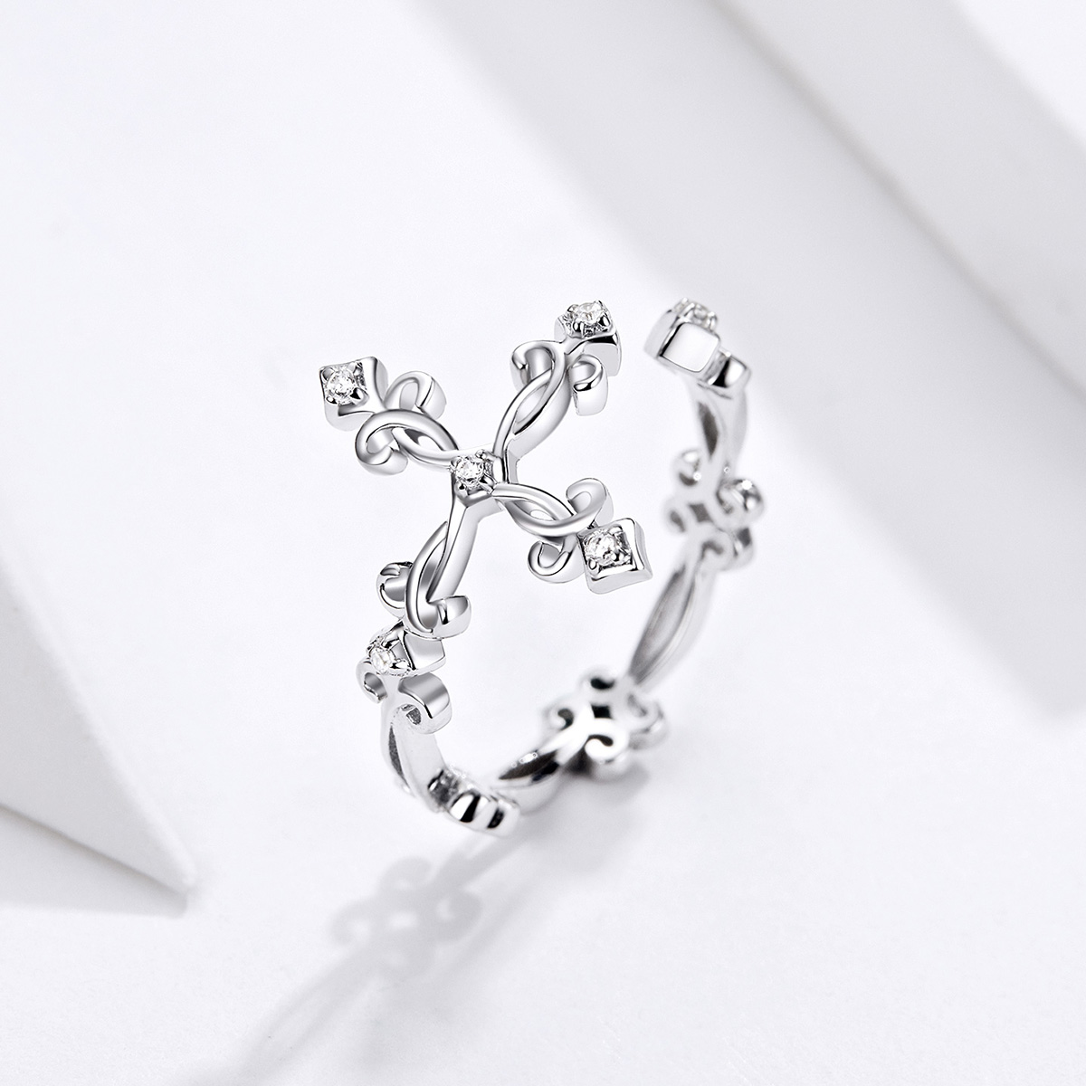 Pandora Style Kruis Open Ring - BSR041