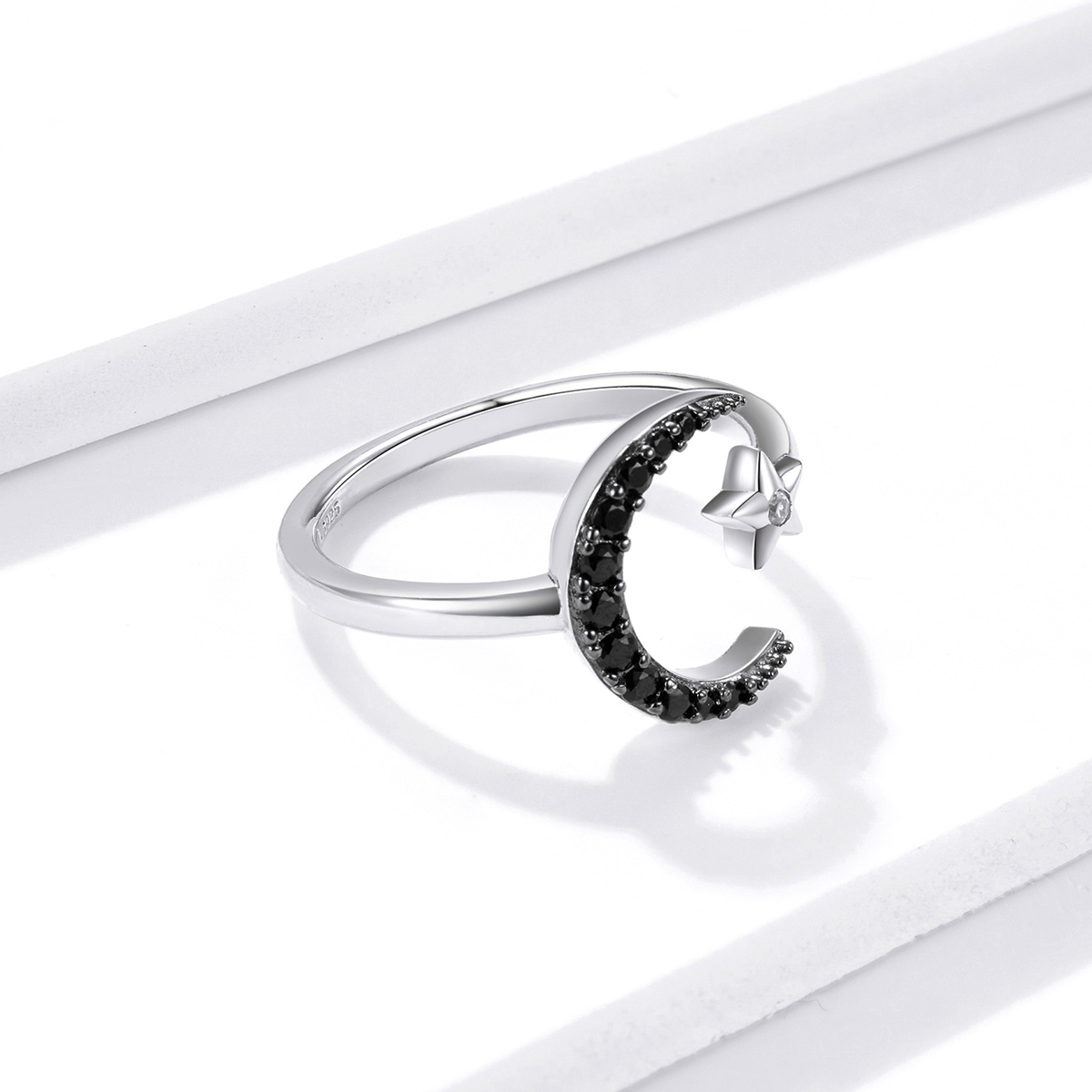 Pandora Style Mysterieuze maan en ster Open Ring - BSR137