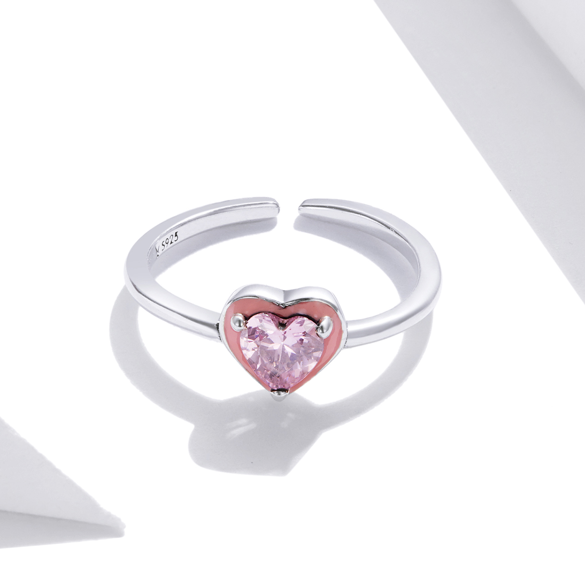 Pandora Style Open Hart Duidelijke Liefde Open Ring - SCR717