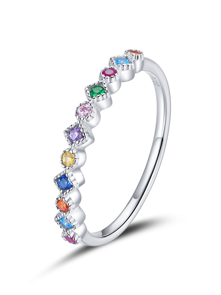 Pandora Style Regenboog Ring - SCR697