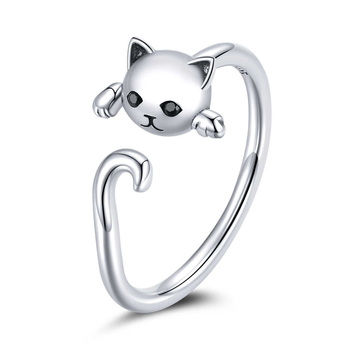 Pandora Style Schattige kat Open Ring - SCR707