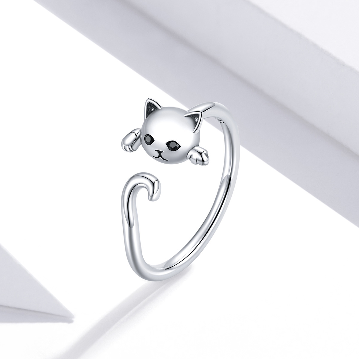 Pandora Style Schattige kat Open Ring - SCR707