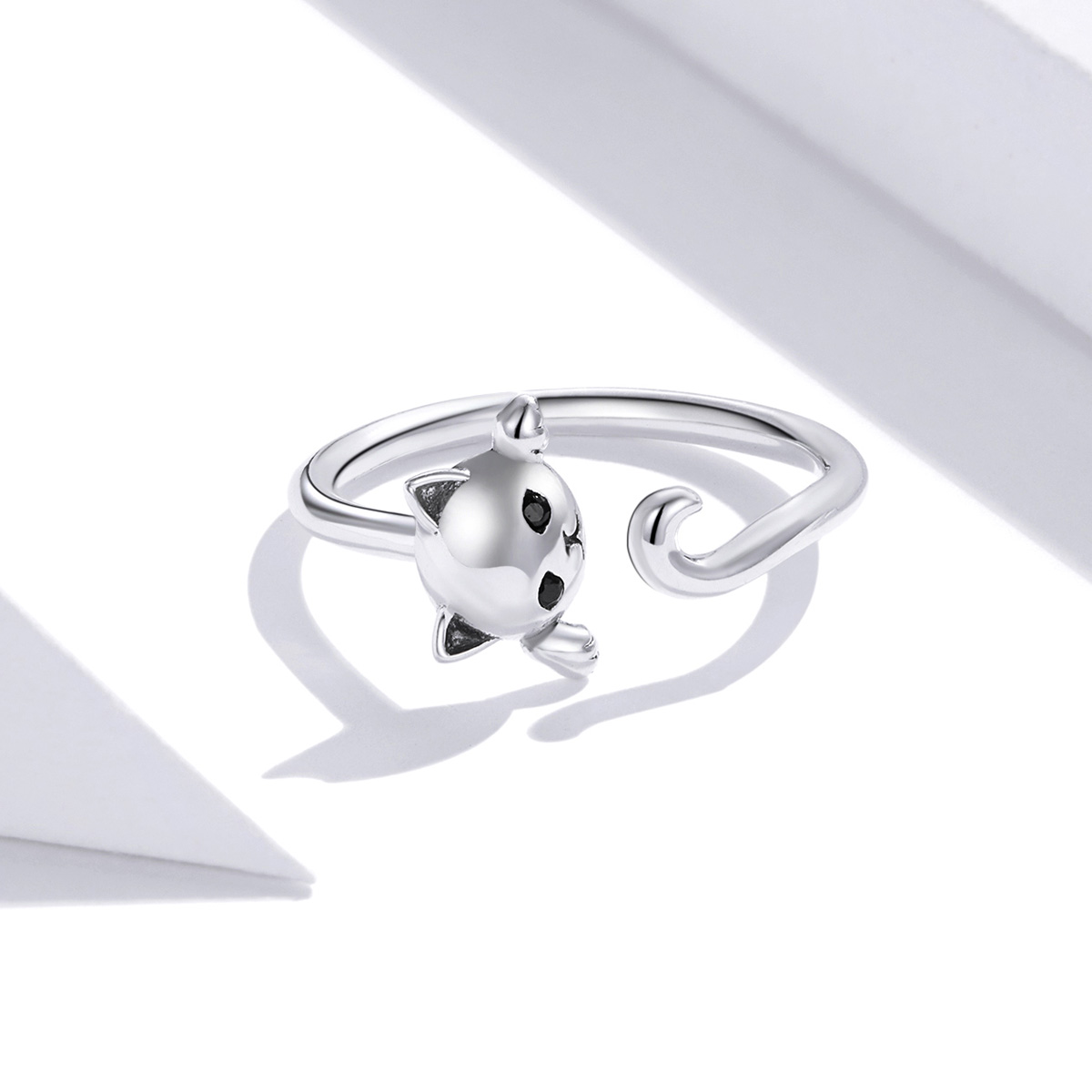 Pandora Style Schattige kat Open Ring - SCR707