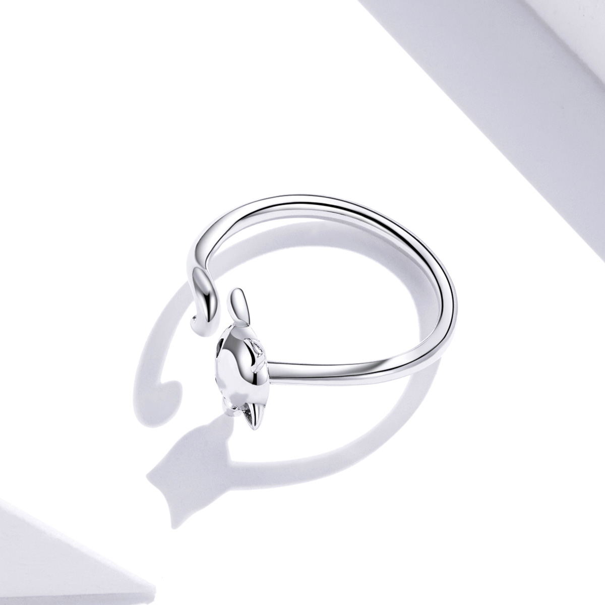 Pandora Style Schattige kat Open Ring - SCR707