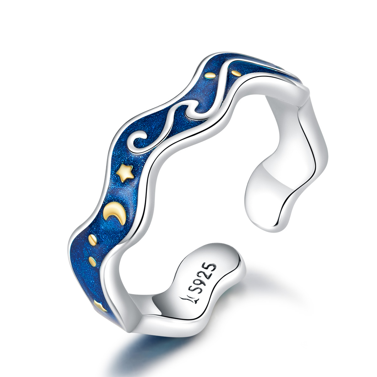 Pandora Style Sterrenhemel van Van Gogh Open Ring - SCR608