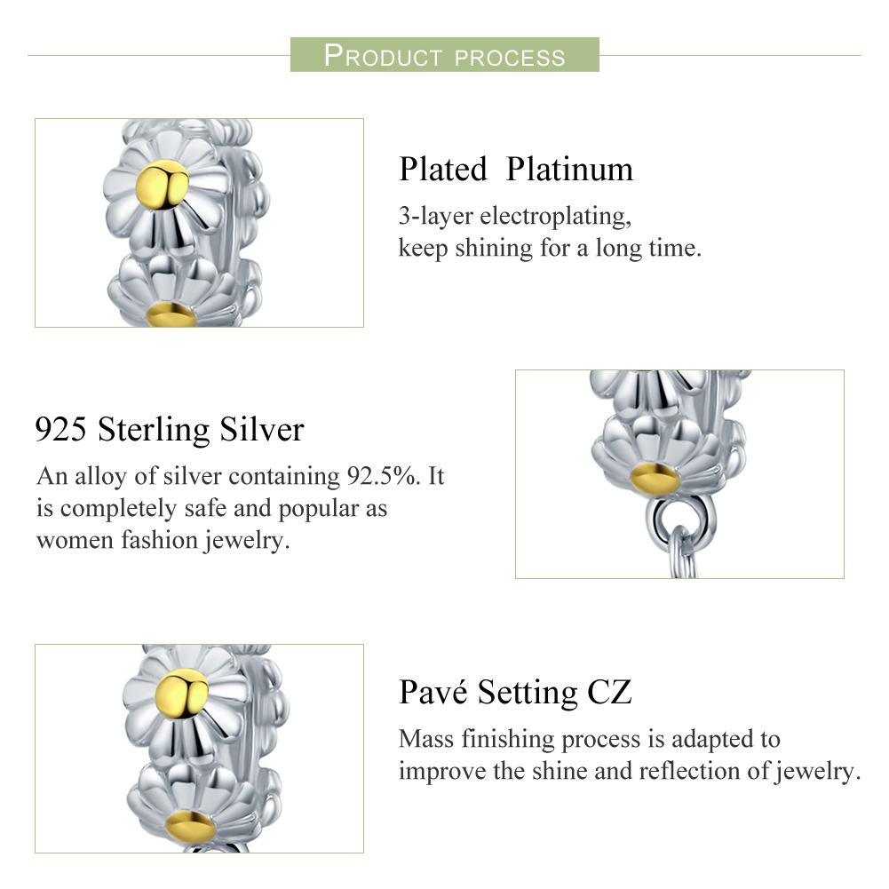 Pandora Style Madeliefje Veiligheidsketting - SCC618