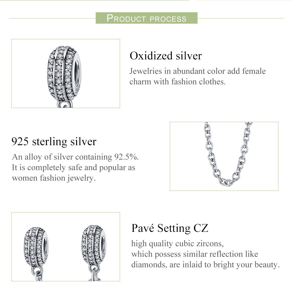 Pandora Style Pavé Veiligheidsketting - SCC812