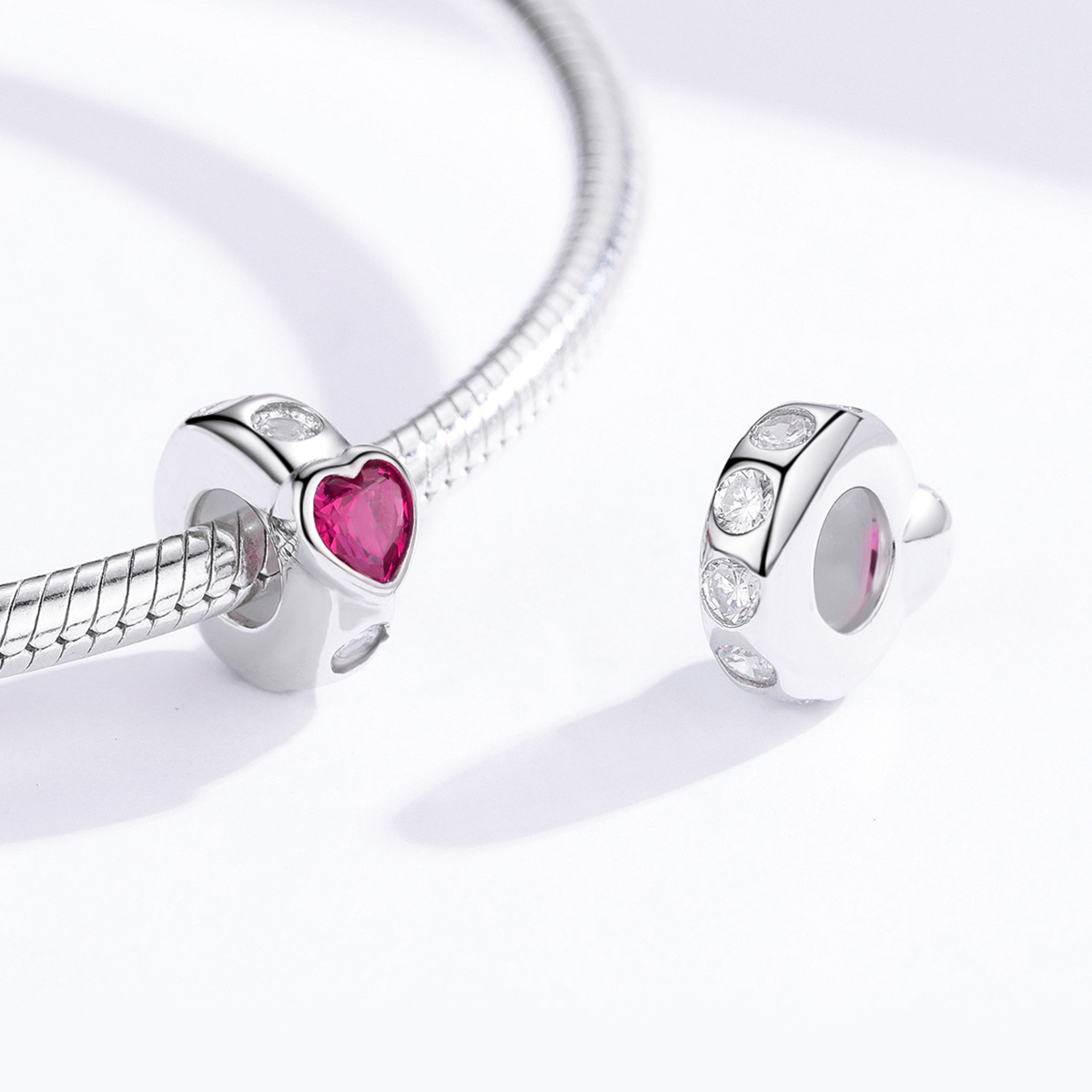 Pandora Style Heldere Liefde Spacer Bedel - BSC123