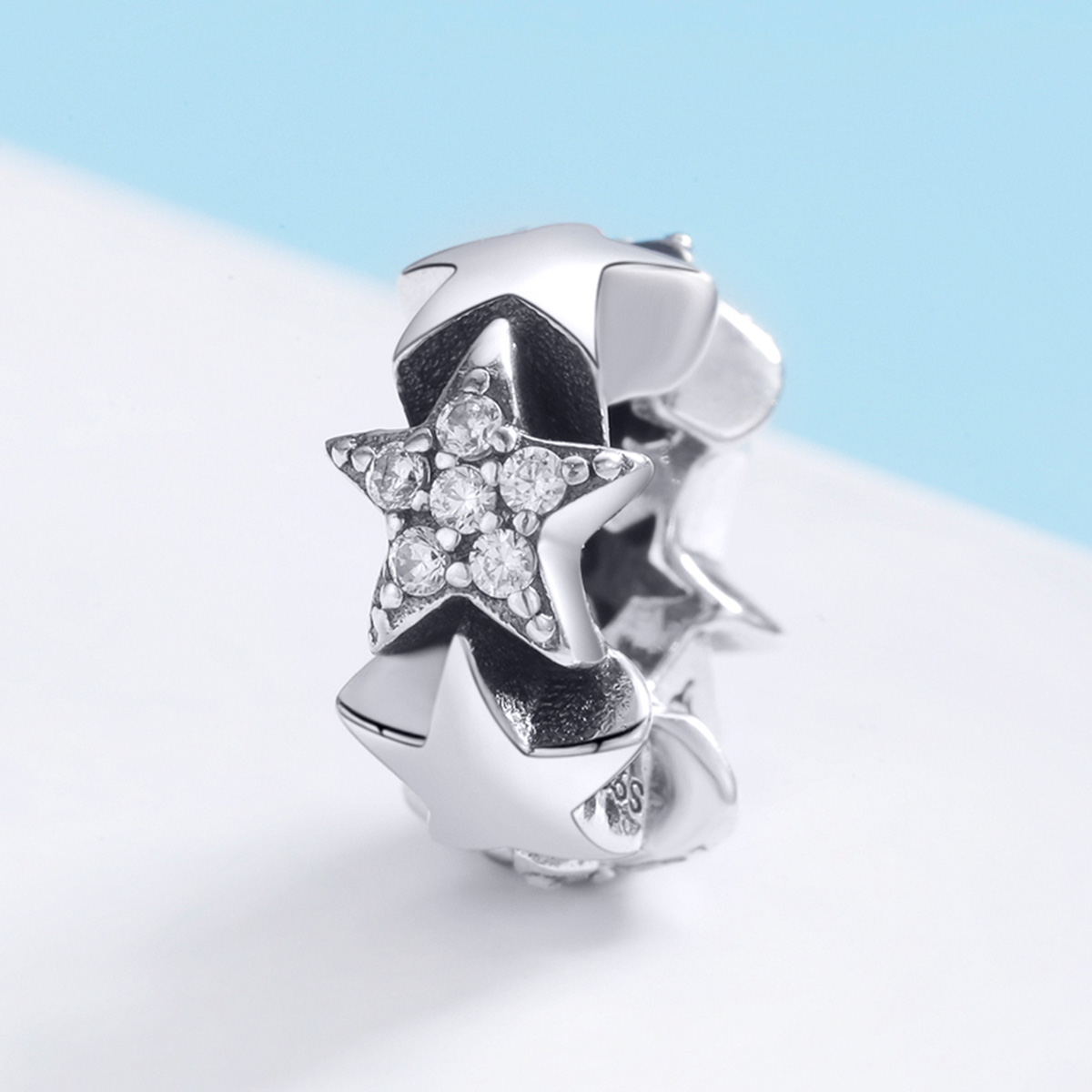 Pandora Style Kleine sterren Spacer Bedel - SCC929