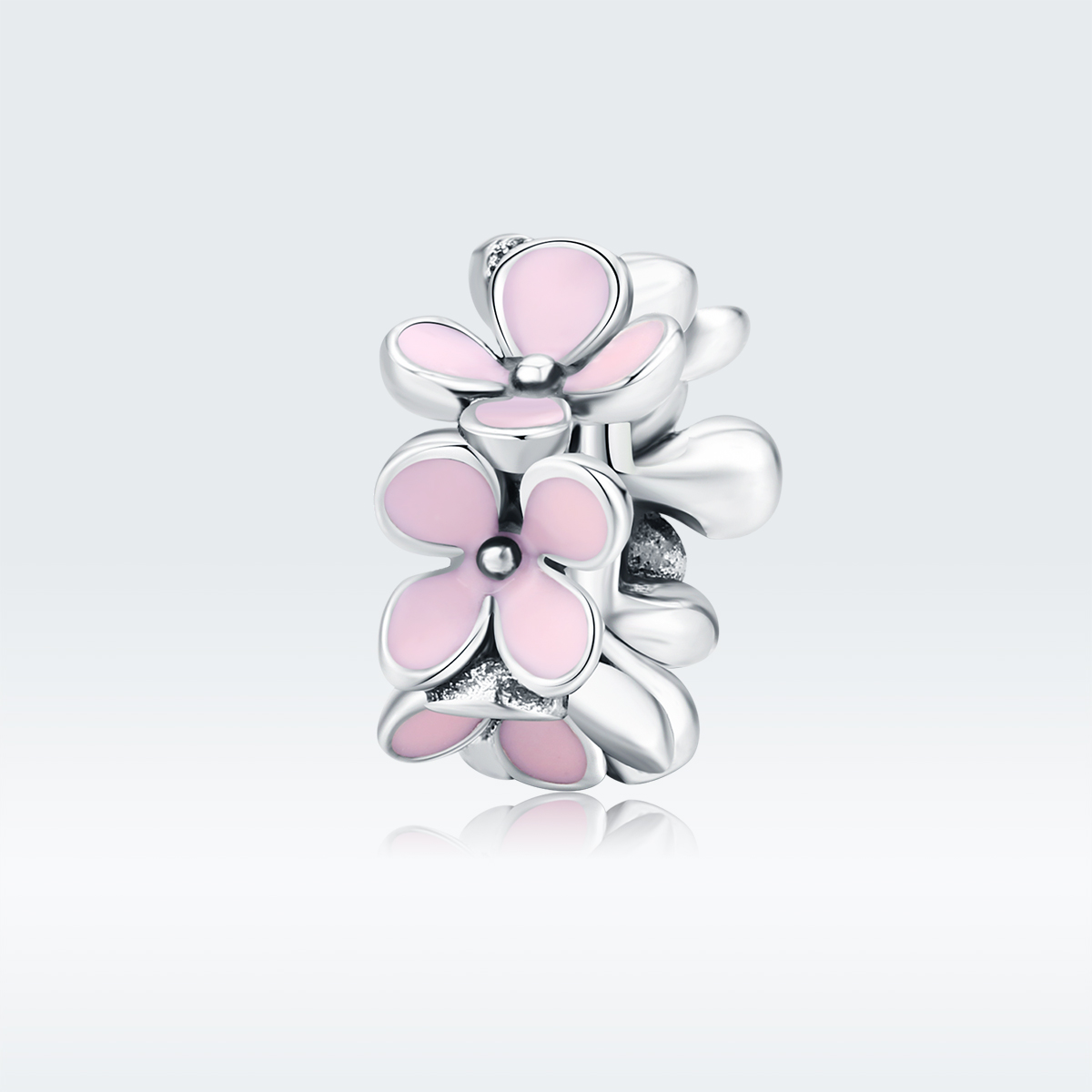 Pandora Style Roze bloem Spacer Bedel - SCC1484