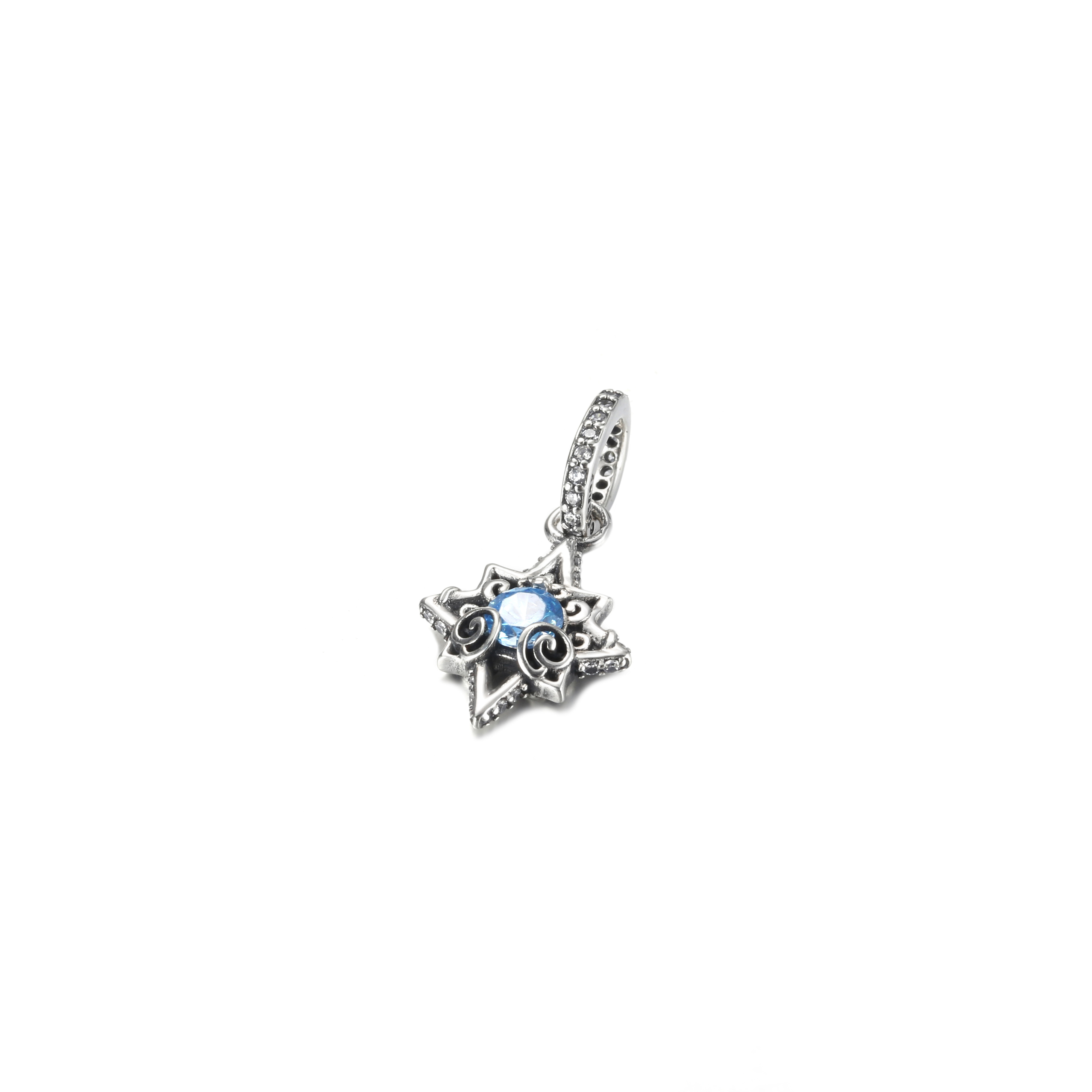 PANDORA Disney Assepoester Blauwe Ster Hanger - 399560C01