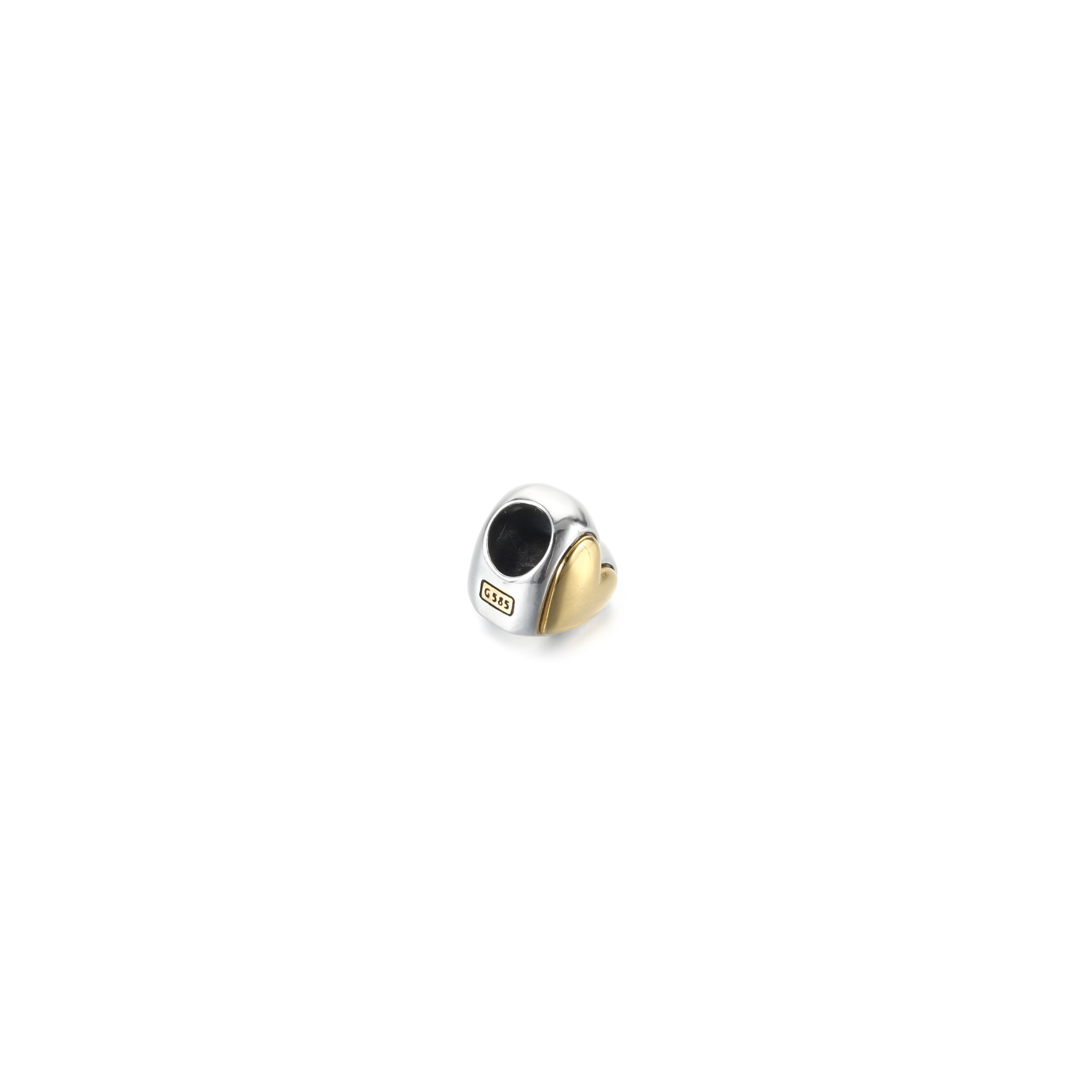 PANDORA Domed Golden Heart Charm - 799415C00