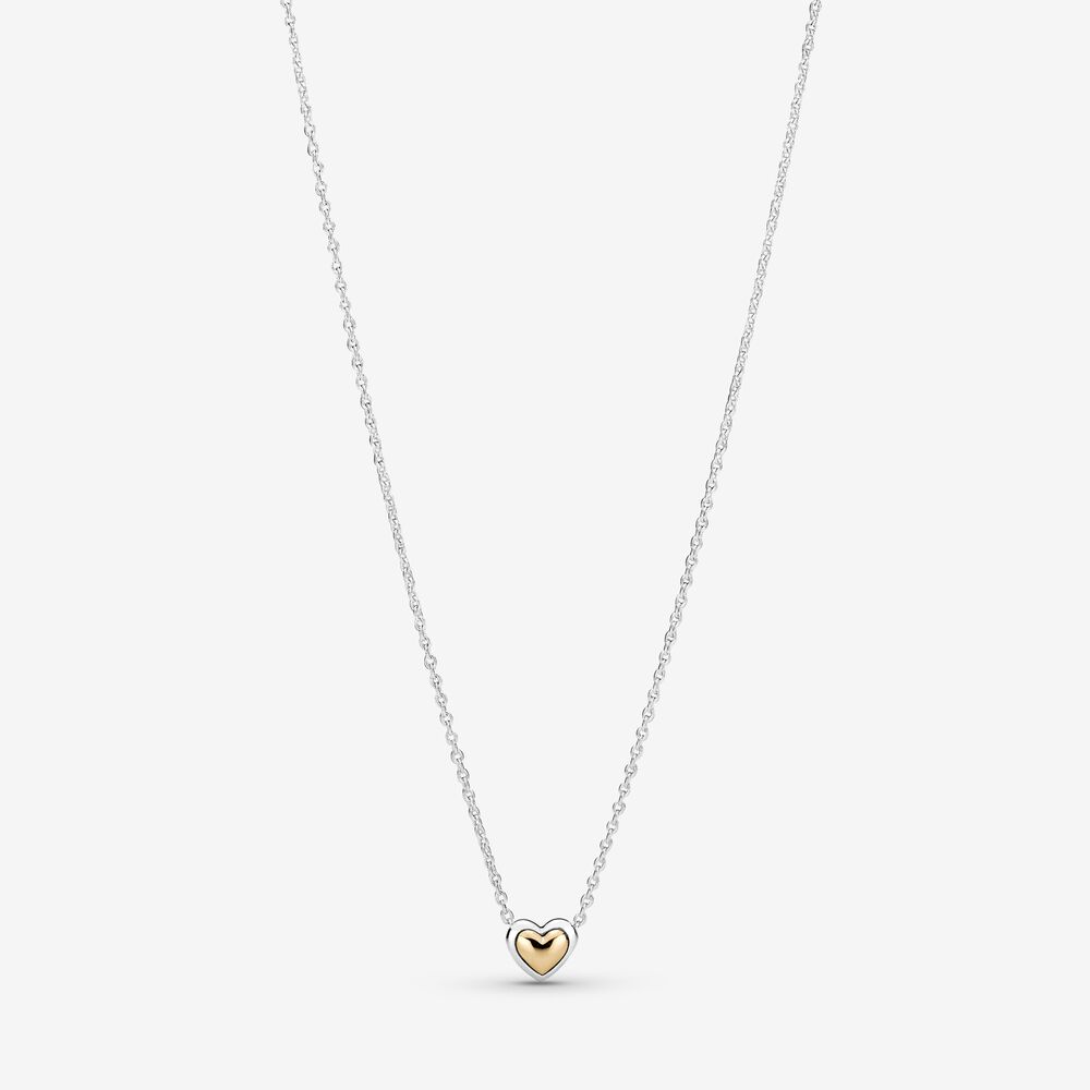 PANDORA Domed Golden Heart Collier Necklace - 399399C00