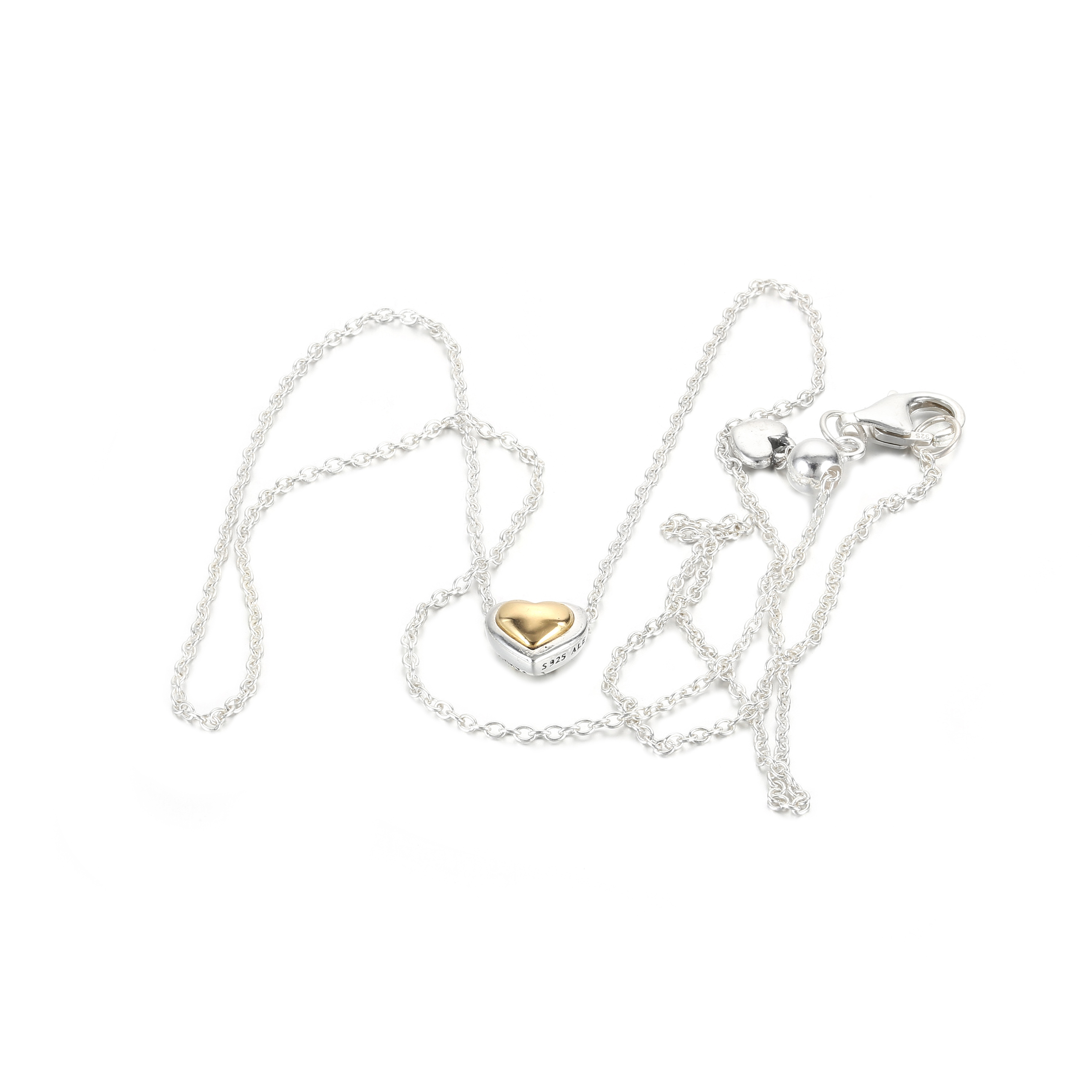 PANDORA Domed Golden Heart Collier Necklace - 399399C00