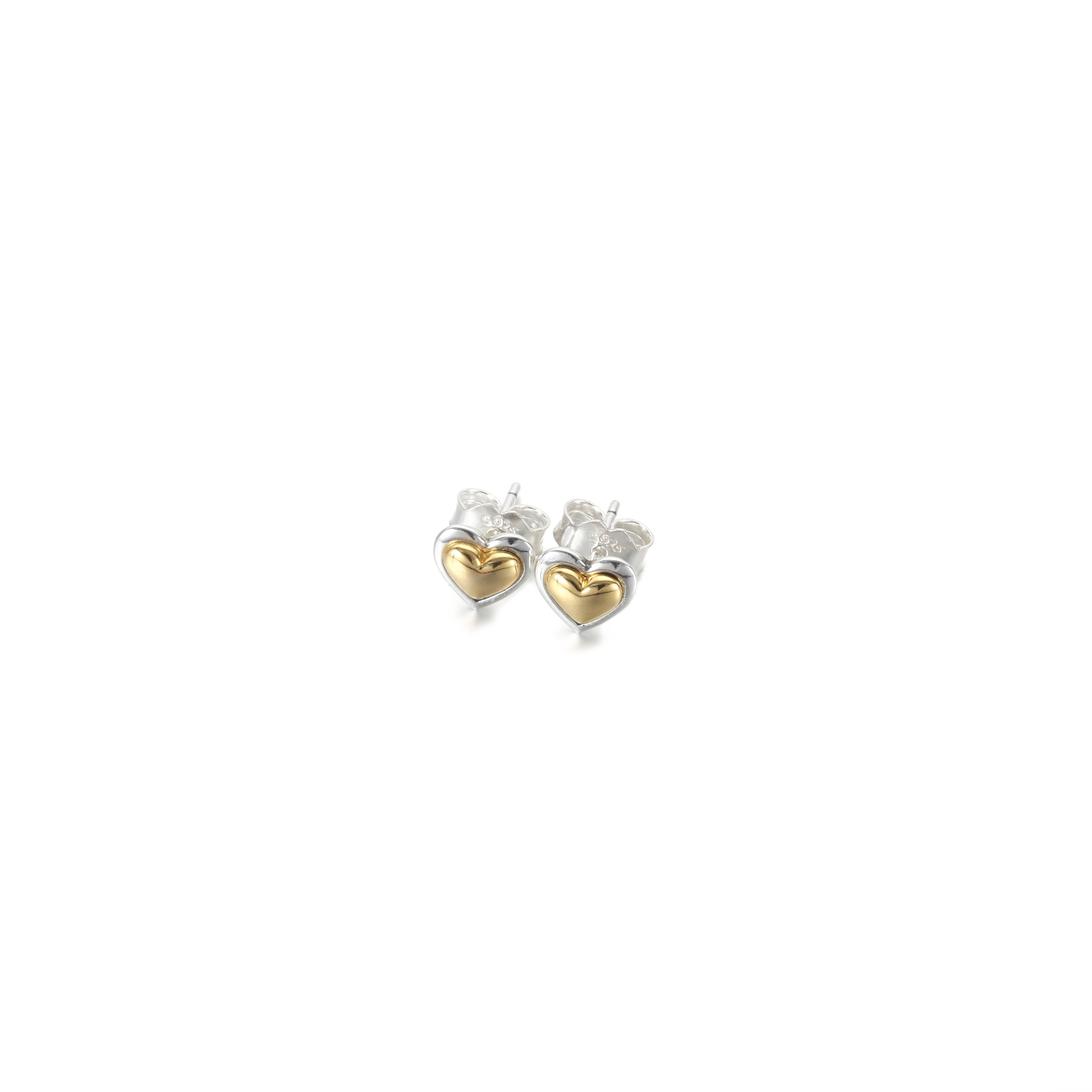 PANDORA Domed Golden Heart Stud Earrings - 299389C00