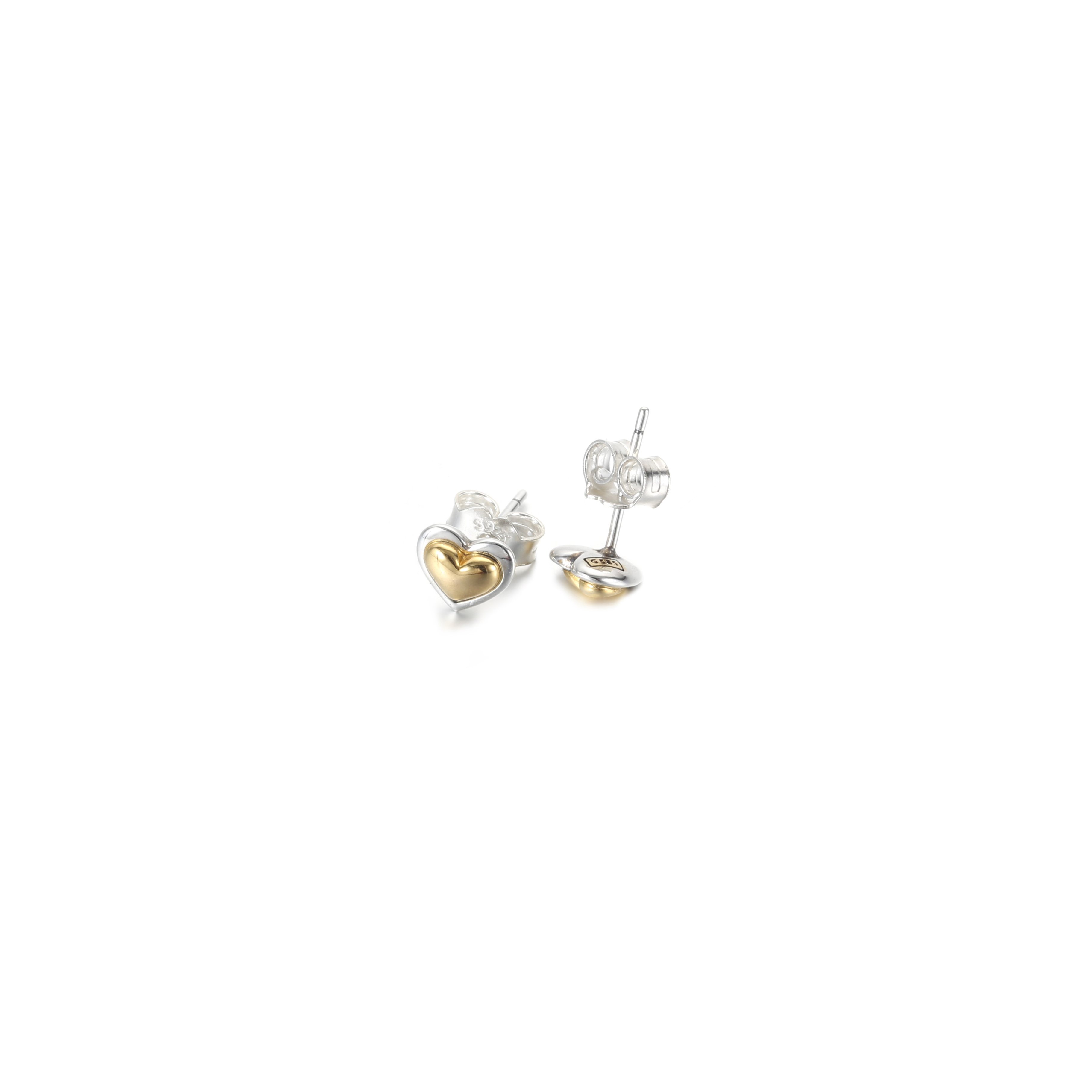 PANDORA Domed Golden Heart Stud Earrings - 299389C00