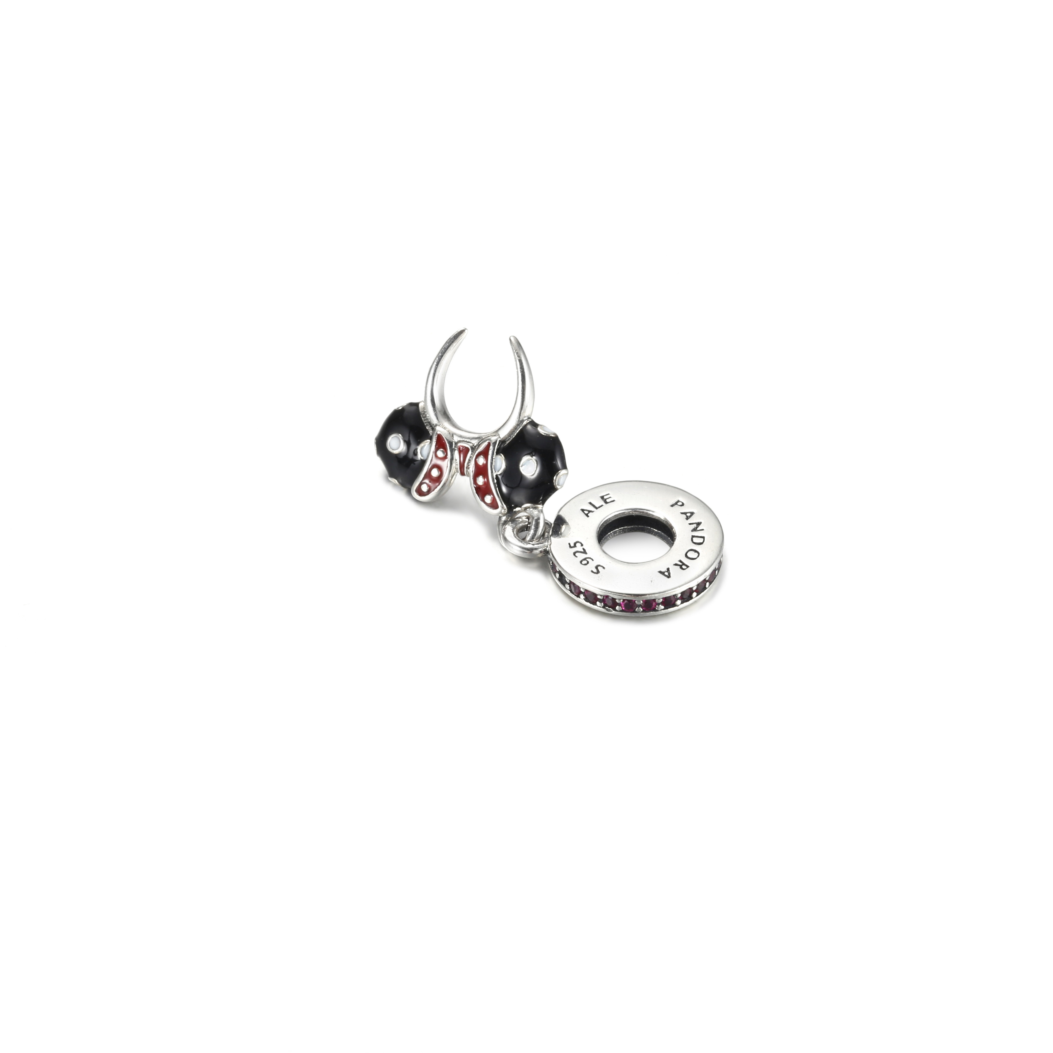 PANDORA Minnie Mouse Zwart-witte oor hoofdband Hangende Bedel - P400942464791